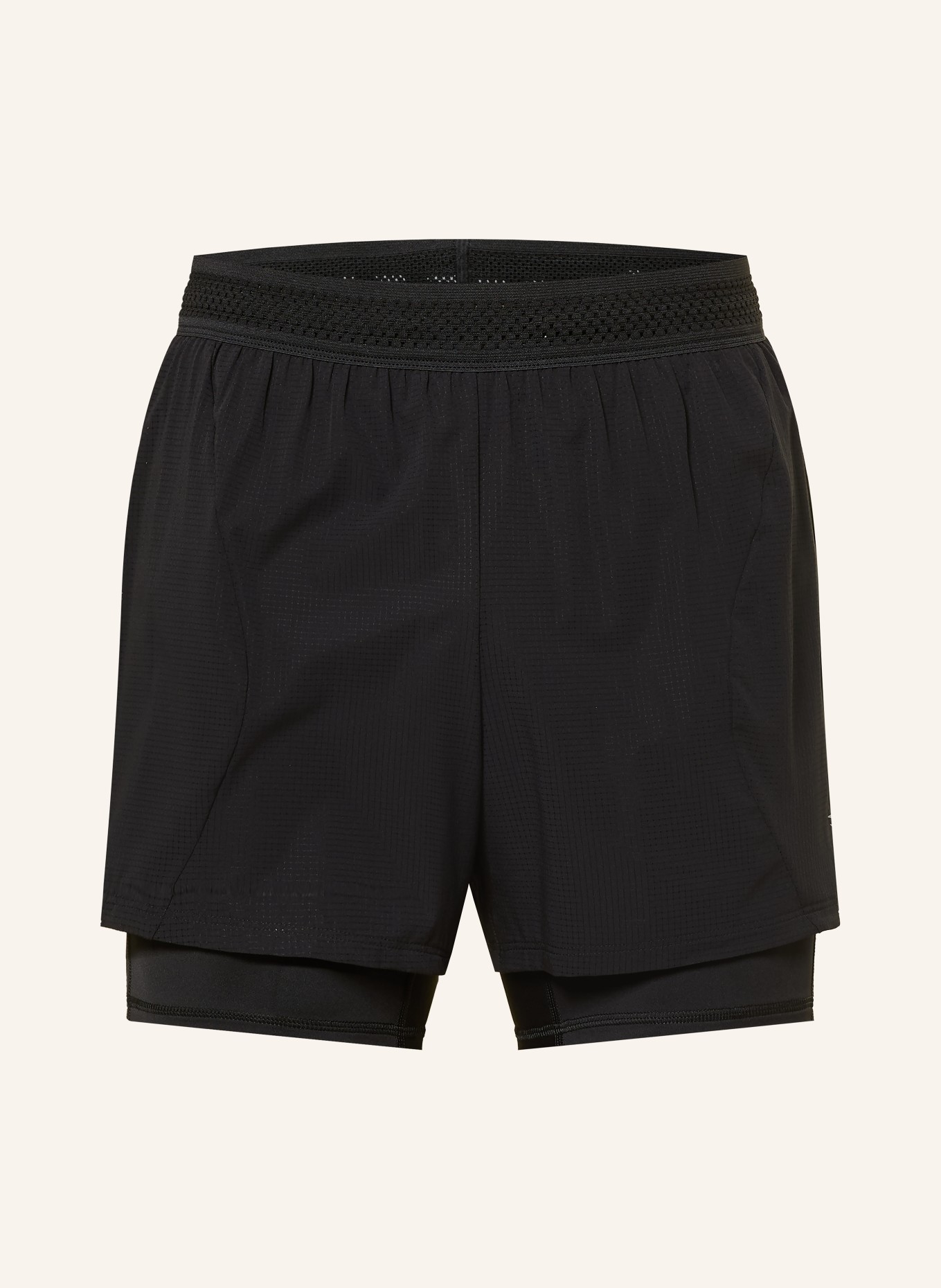 GYMSHARK 2-in-1-Laufshorts BETTER LEVEL: SCHWARZ