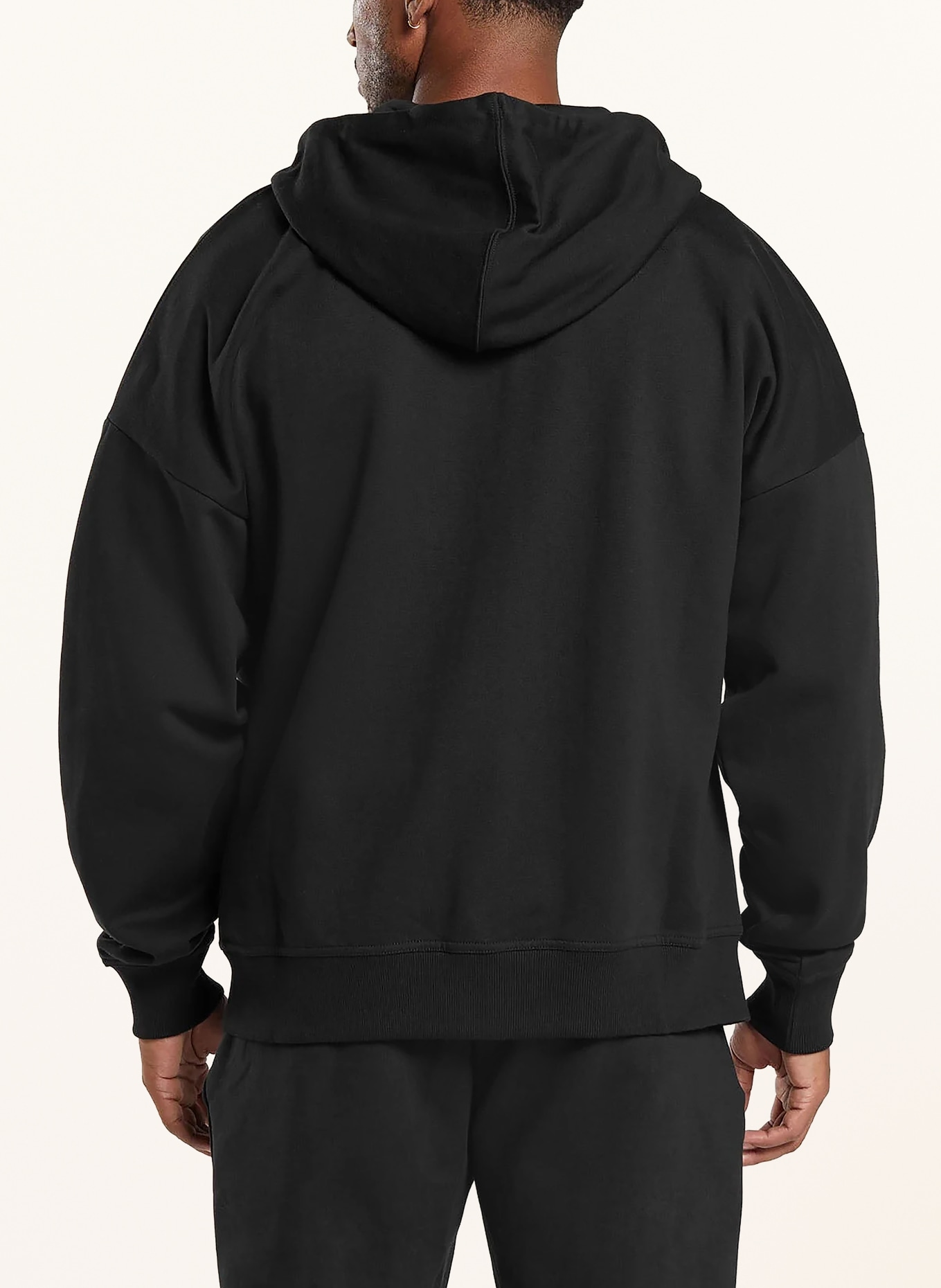 GYMSHARK Oversized-Sweatjacke CREST: SCHWARZ