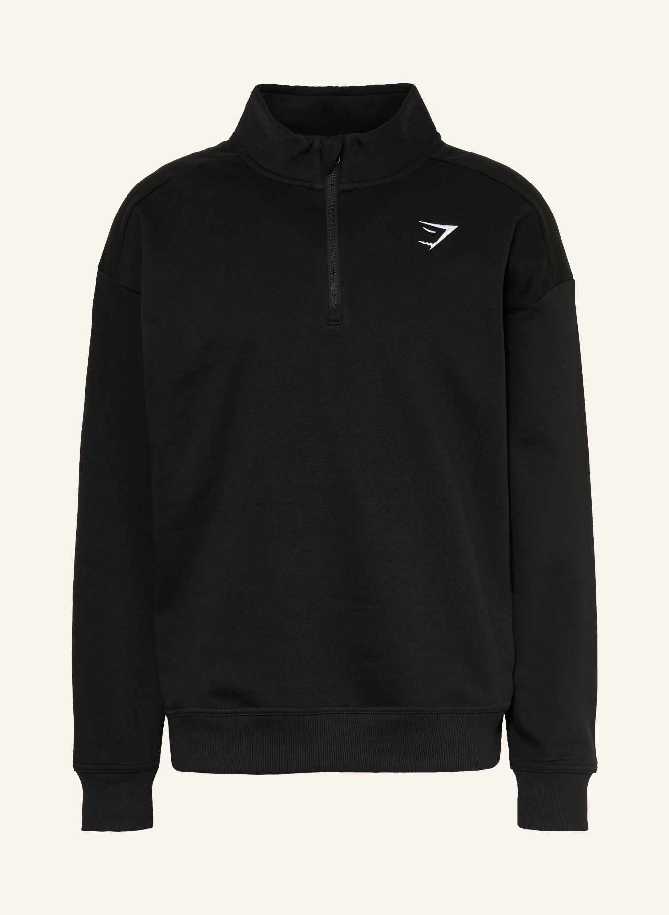 GYMSHARK Sweat-Troyer CREST: SCHWARZ