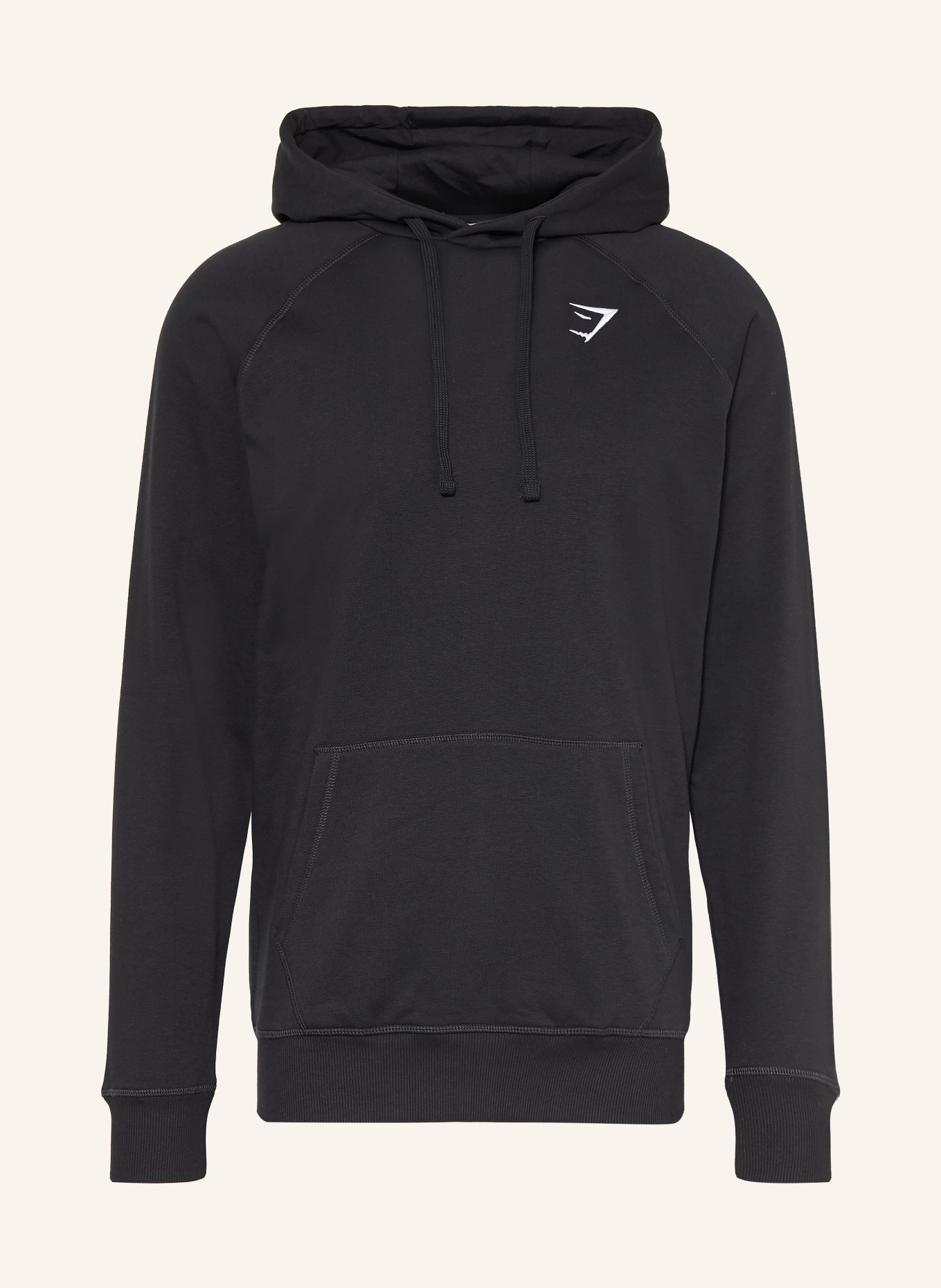 GYMSHARK Hoodie CREST: SCHWARZ
