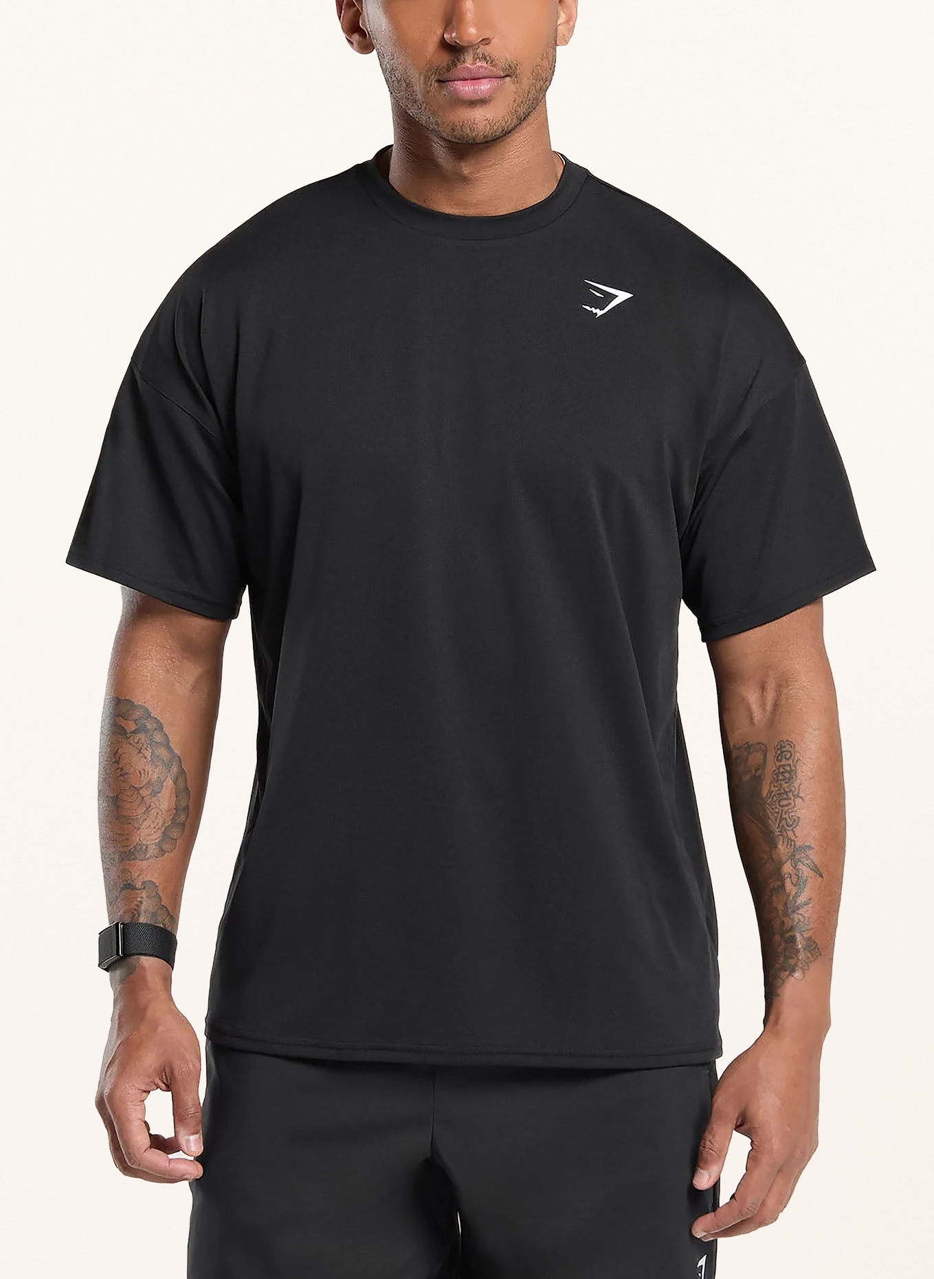 GYMSHARK Oversized-Shirt ARRIVAL: SCHWARZ