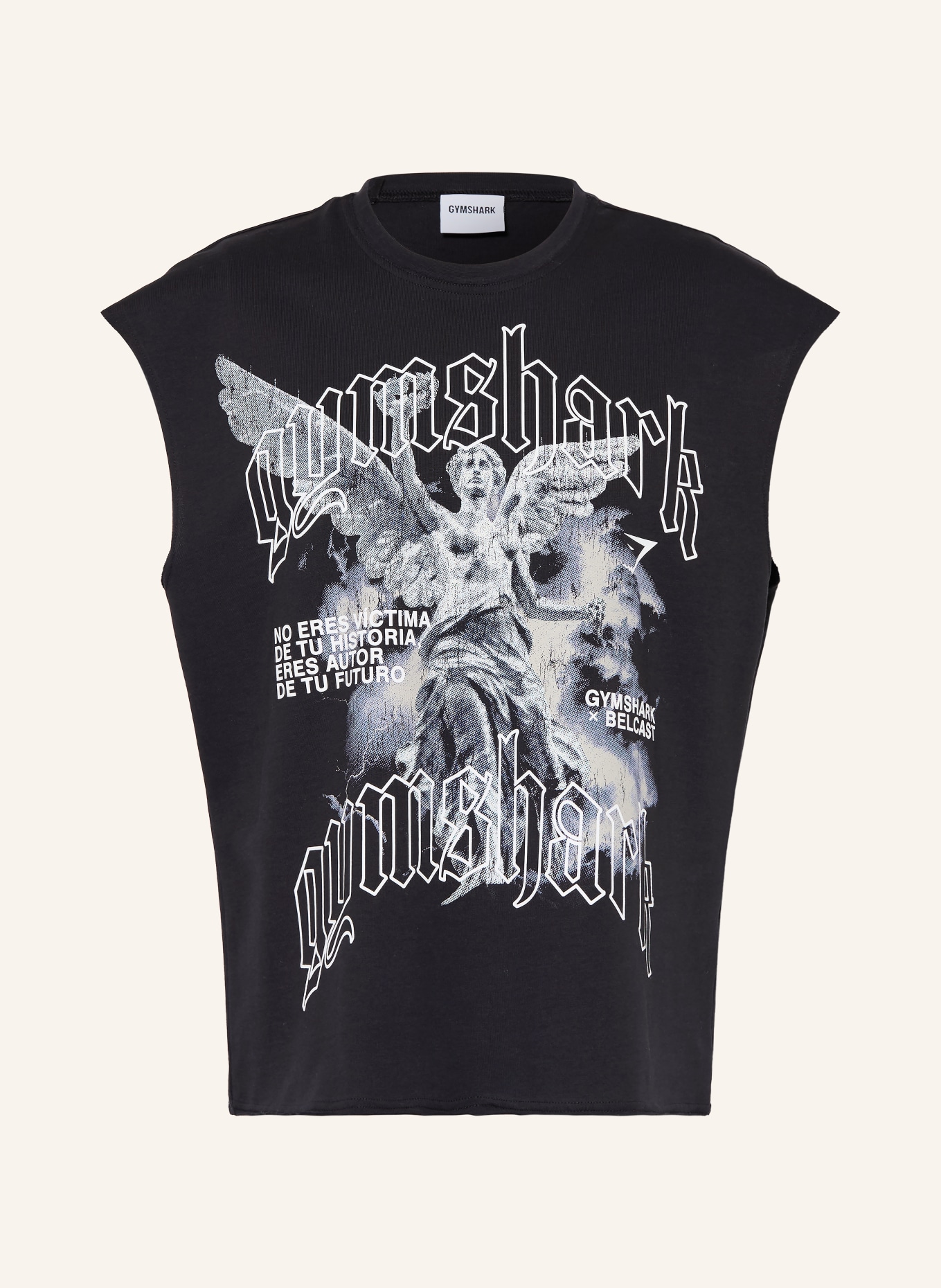 GYMSHARK Tanktop: SCHWARZ