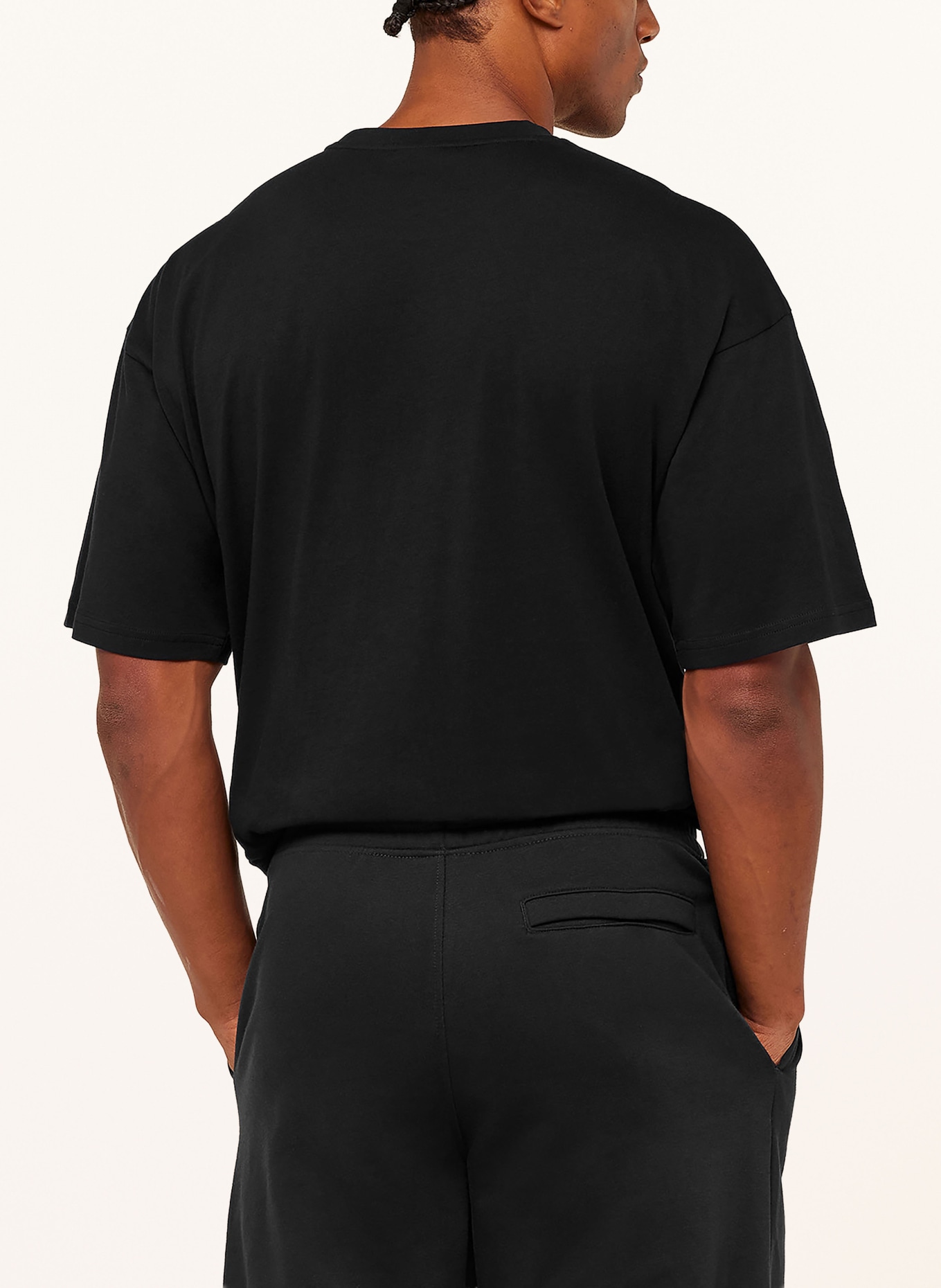 GYMSHARK Oversized-Shirt CREST: SCHWARZ