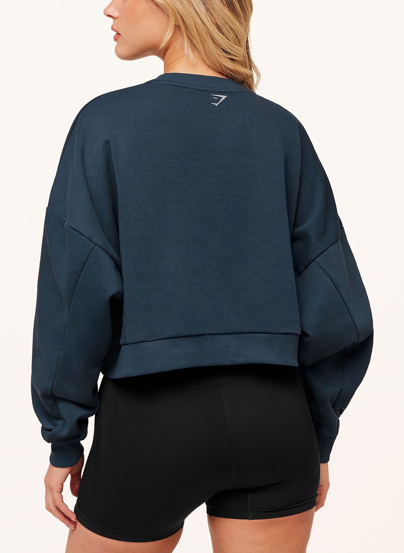 GYMSHARK Sweatshirt GFX WORN CREST: DUNKELBLAU