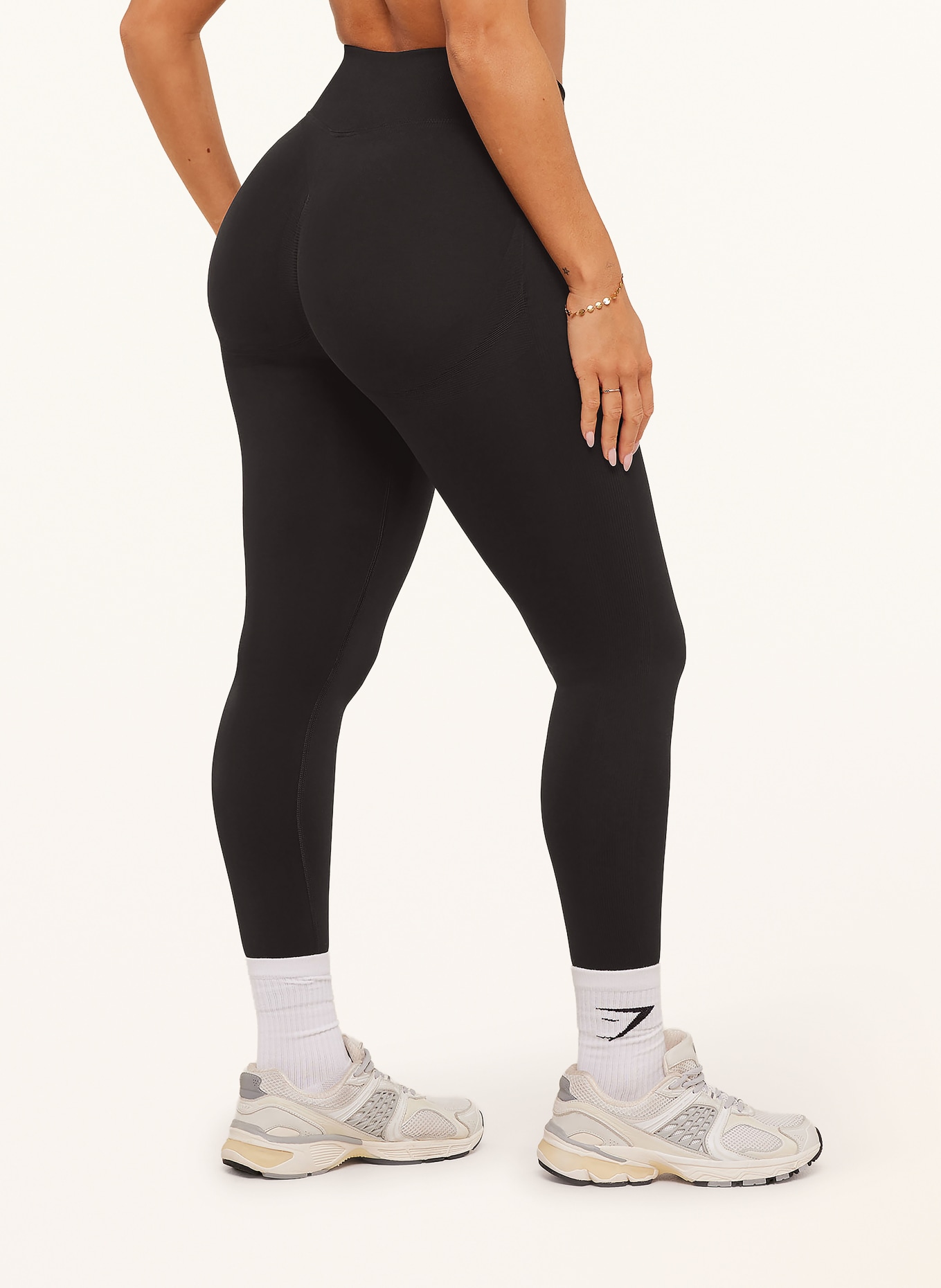 GYMSHARK Tights LIFT SEAMLESS: SCHWARZ