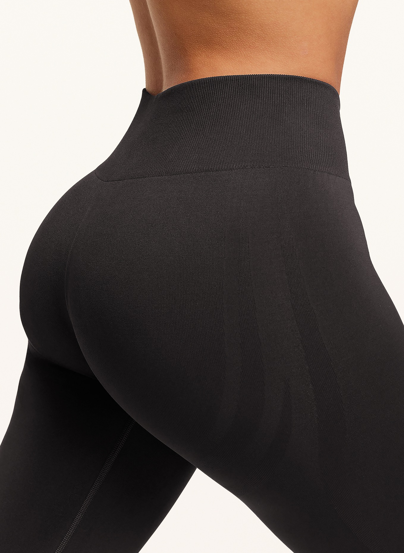 GYMSHARK Tights EVERYDAY SEAMLESS FLARED 2.0: SCHWARZ