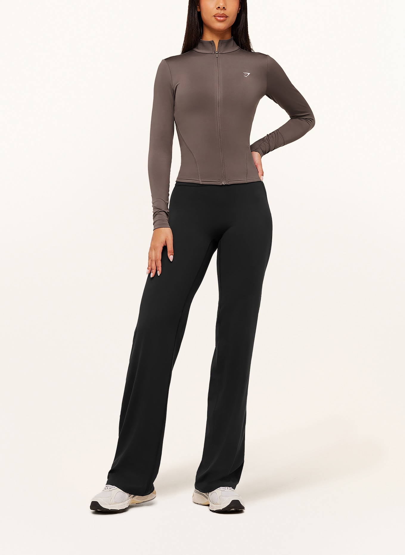 GYMSHARK Trainingsjacke: DUNKELBRAUN