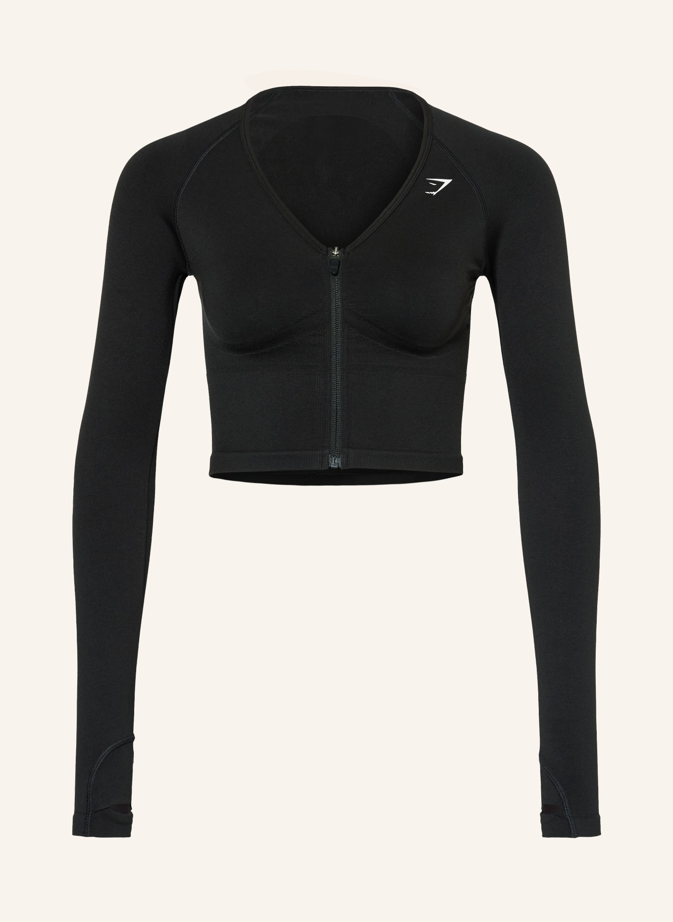 GYMSHARK Trainingsjacke LIFT SEAMLESS: SCHWARZ