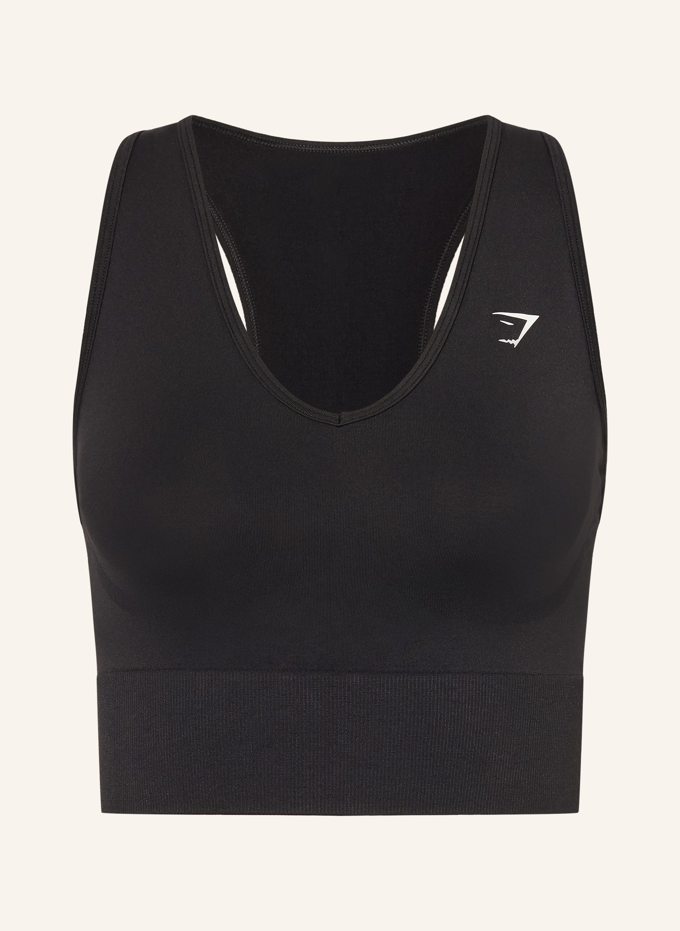 GYMSHARK Cropped-Top EVERYDAY SEAMLESS: SCHWARZ