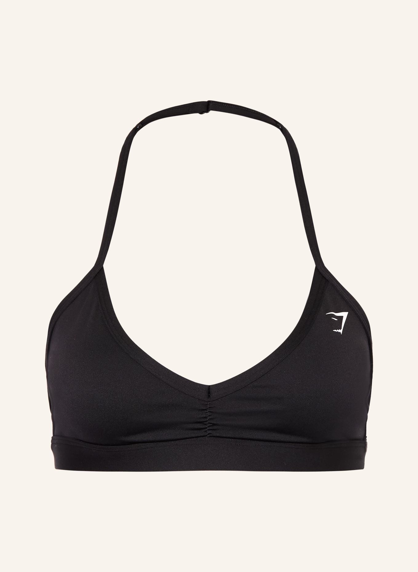 GYMSHARK Sport-BH MINIMAL HALTERNECK: SCHWARZ
