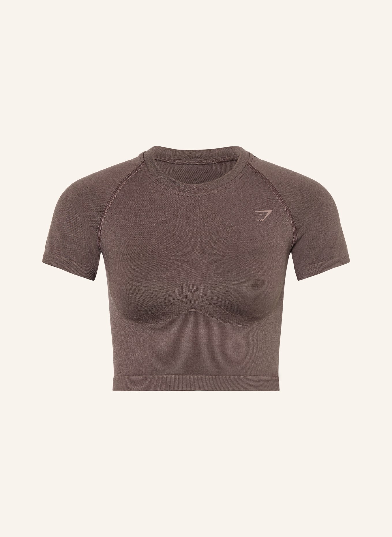 GYMSHARK Cropped-Shirt LIFT SEAMLESS: DUNKELBRAUN
