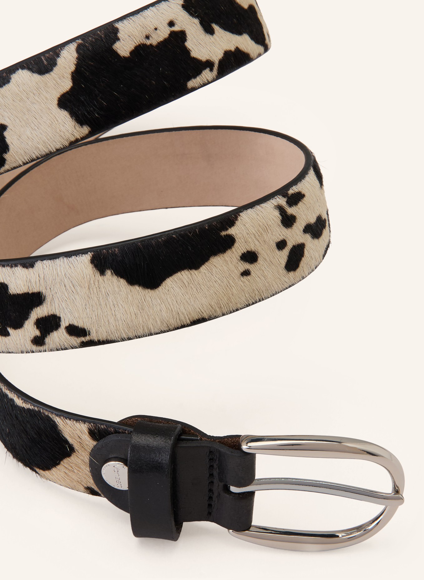 Vanzetti Ledergürtel: SCHWARZ / SILBER / BEIGE