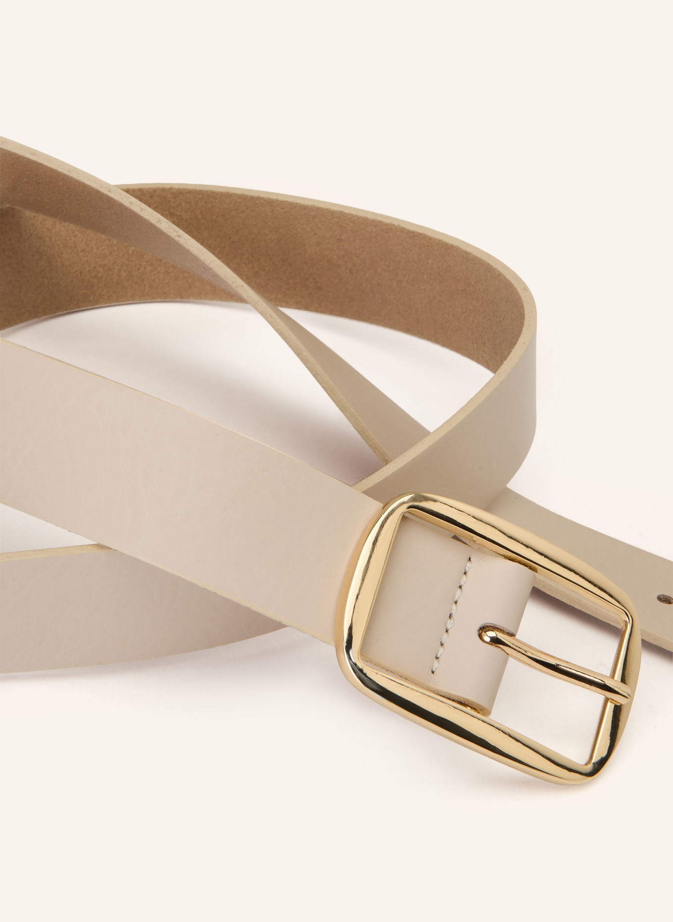 Vanzetti Ledergürtel: CREME / GOLD