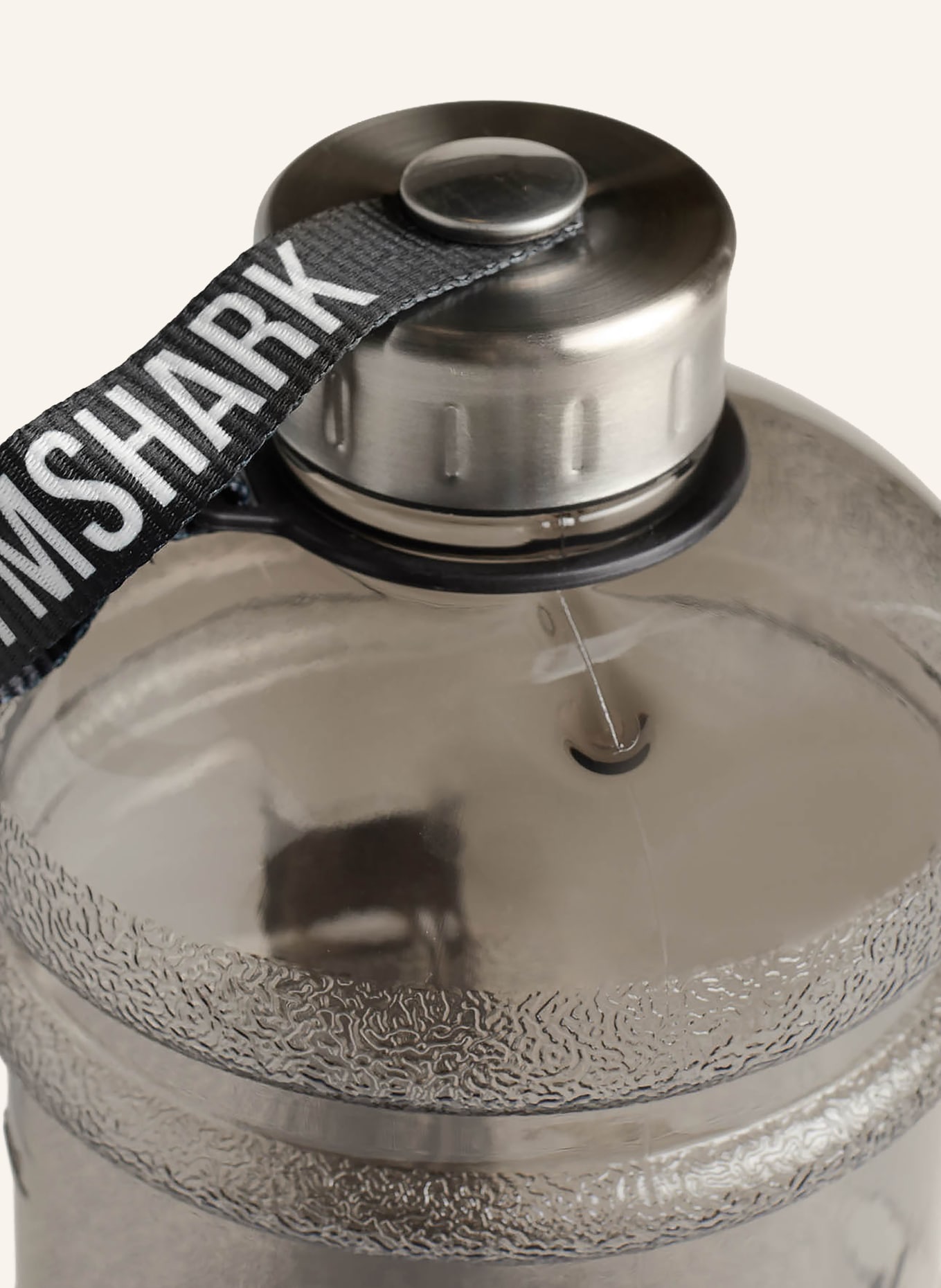 GYMSHARK Trinkflasche: SCHWARZ / SILBER