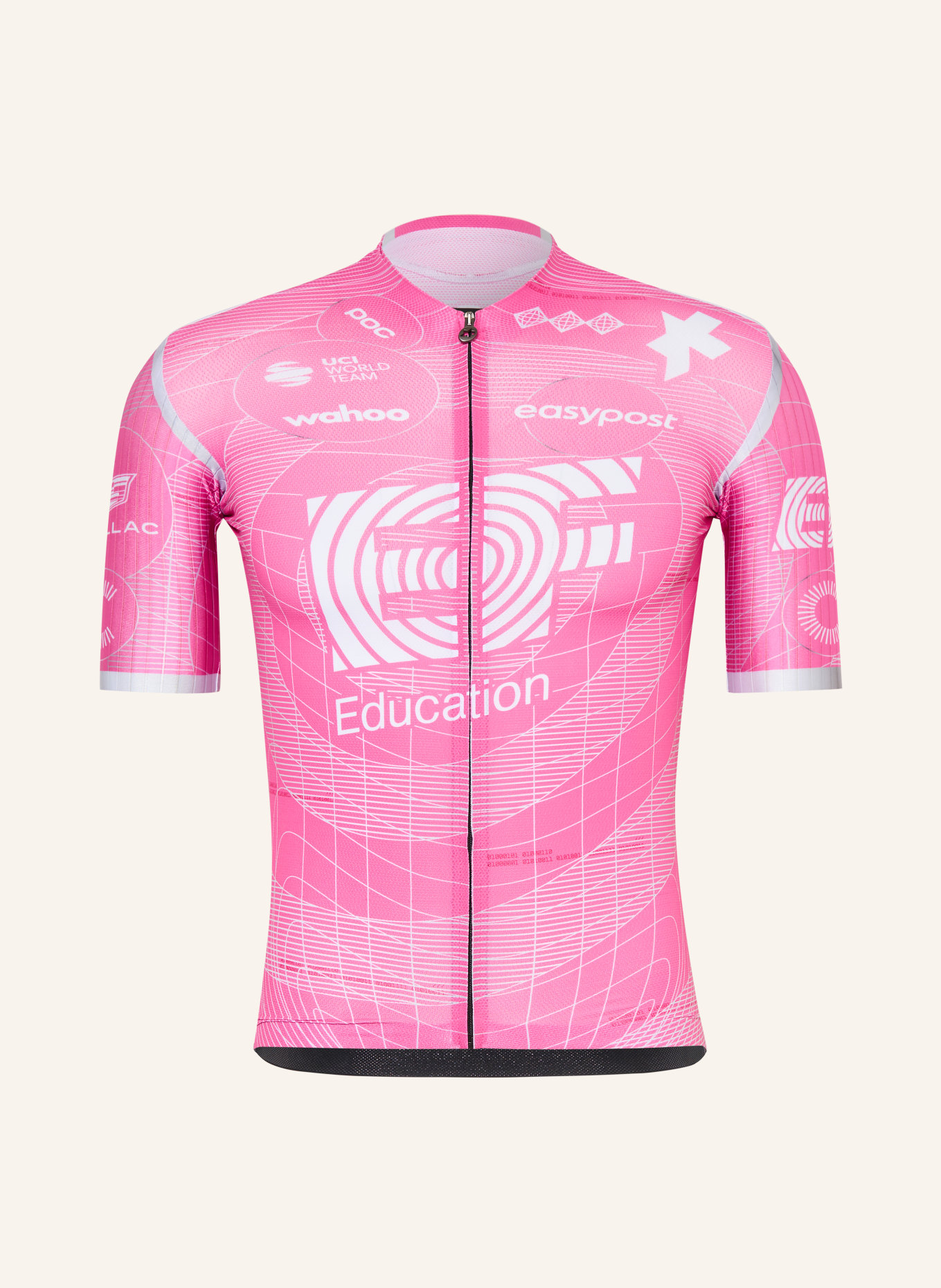 ASSOS Koszulka rowerowa EQUIPE RS JERSEY S11: MOCNORÓŻOWY / BIAŁY