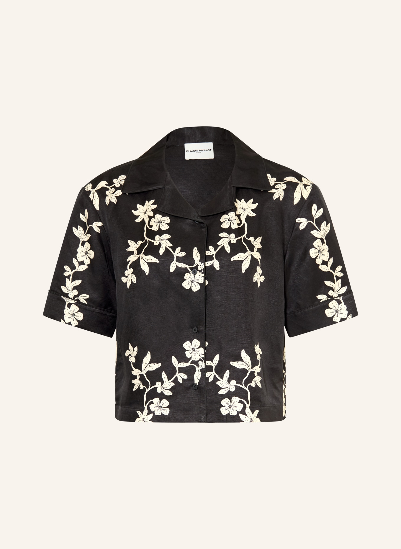 CLAUDIE PIERLOT Bluse: SCHWARZ / ECRU