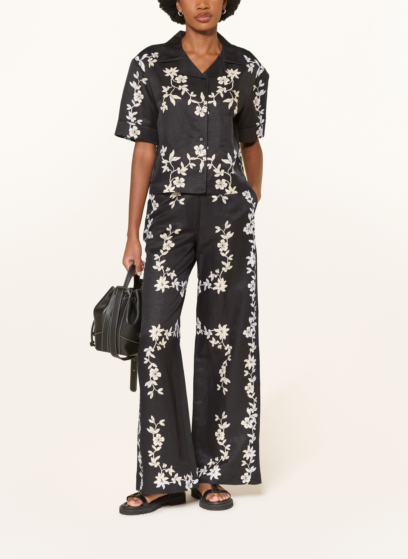 CLAUDIE PIERLOT Bluse: SCHWARZ / ECRU