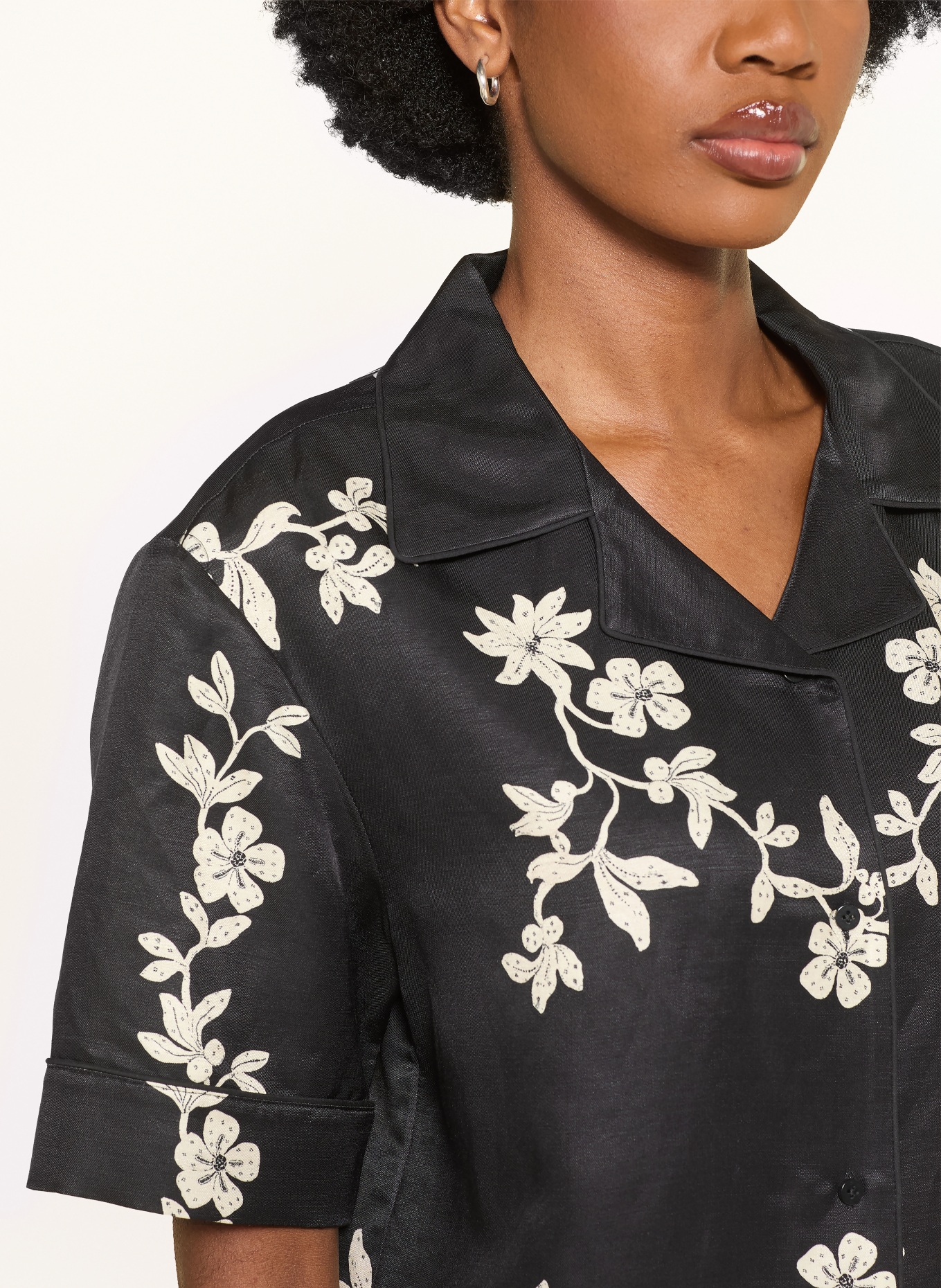 CLAUDIE PIERLOT Bluse: SCHWARZ / ECRU