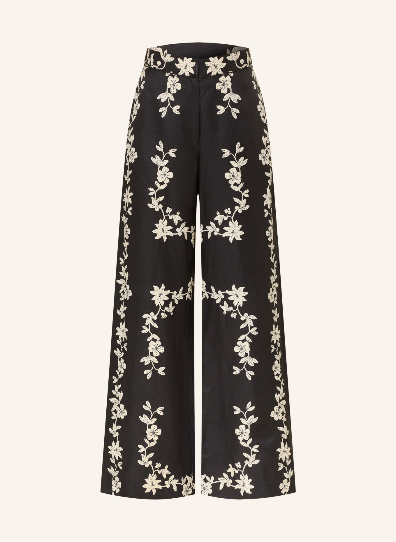 CLAUDIE PIERLOT Marlenehose: SCHWARZ / CREME