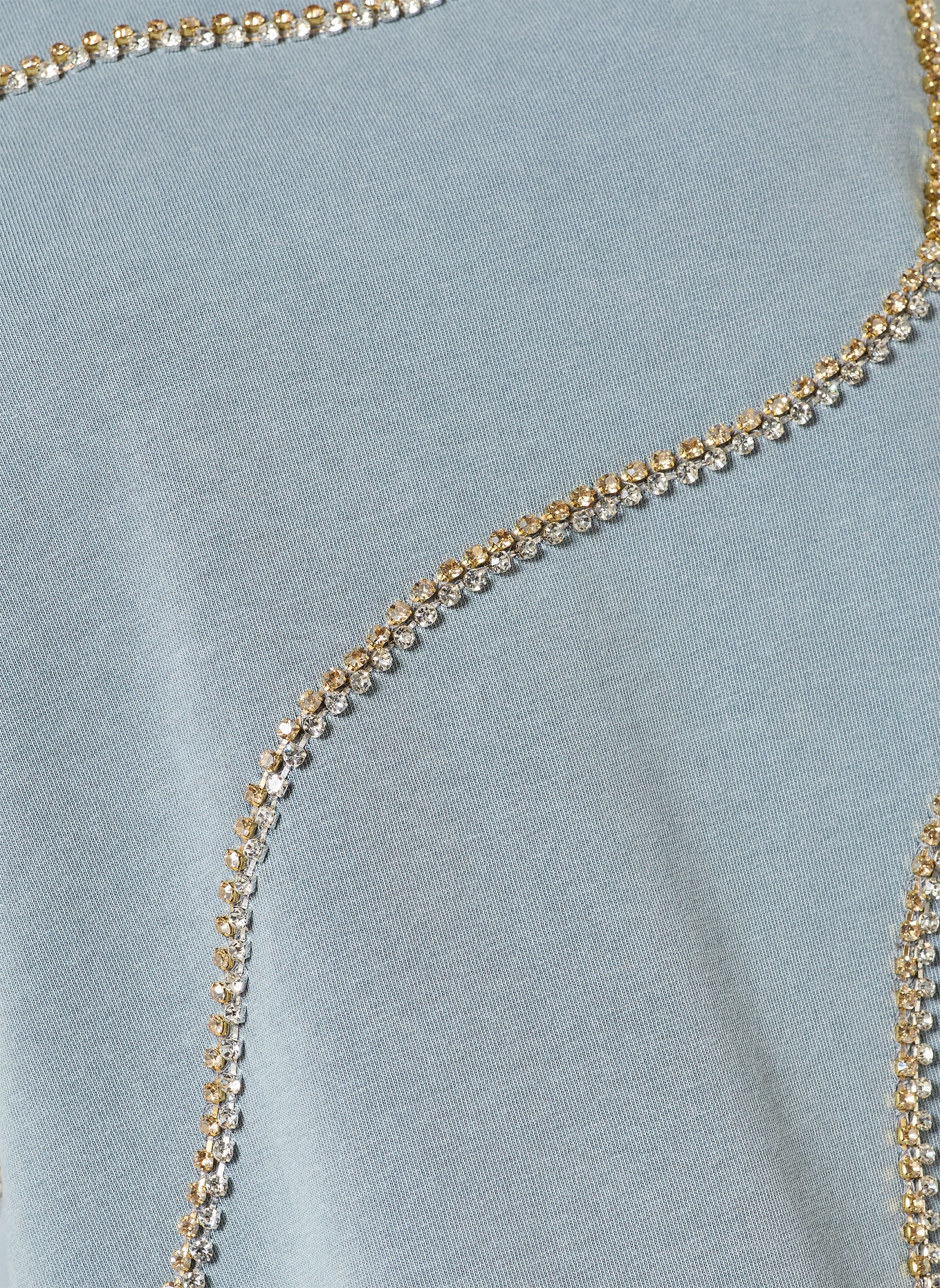 SANDRO T-Shirt mit Schmucksteinen: BLAUGRAU