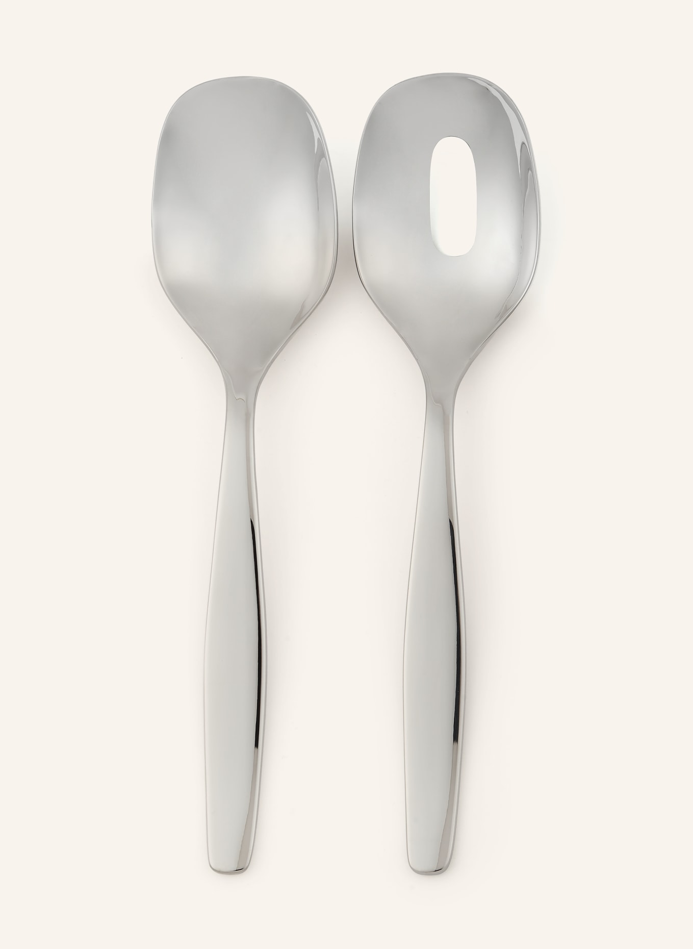 ALESSI ITSUMO salad servers: SILVER