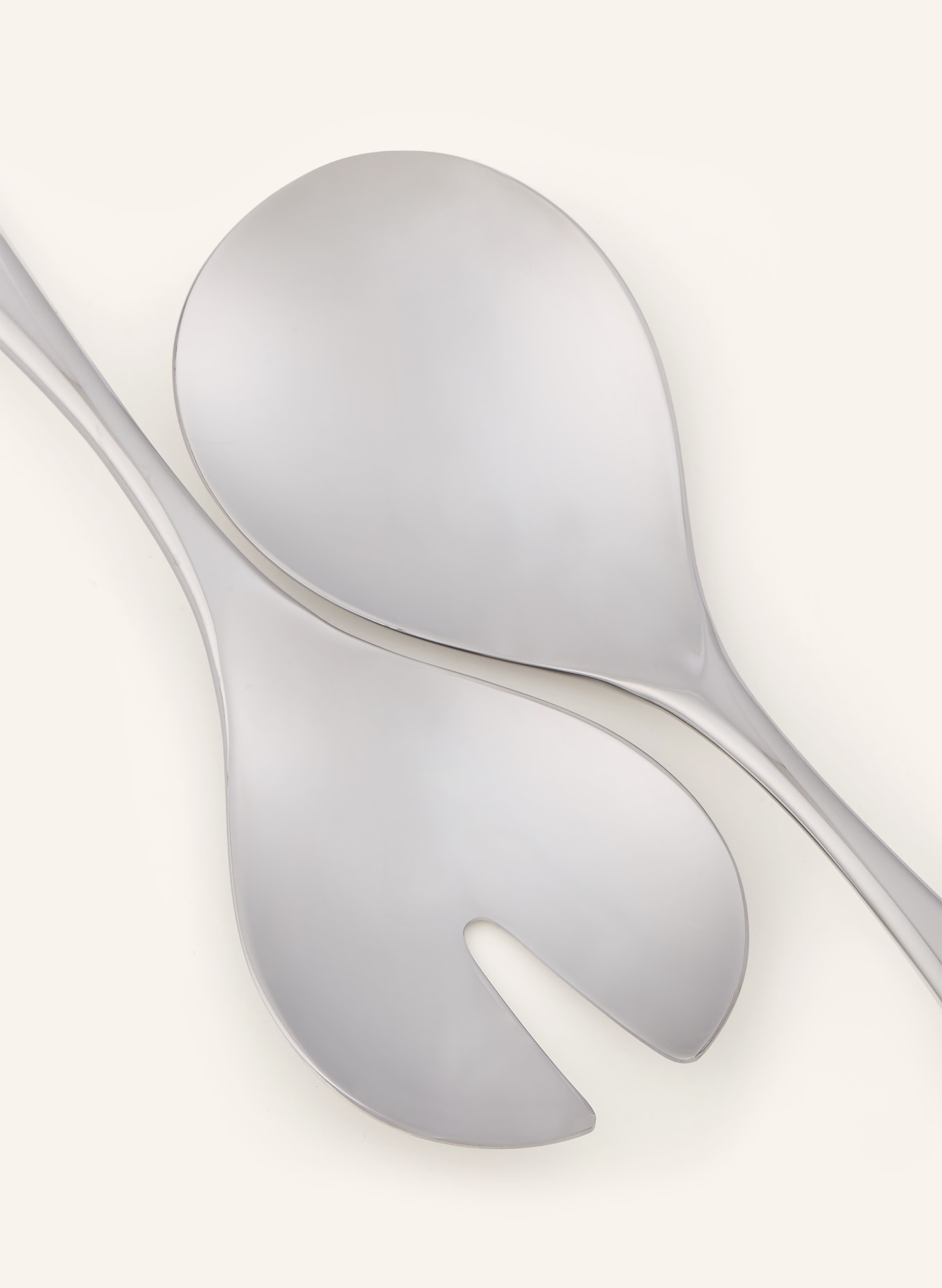 ALESSI MAMI salad servers: SILVER