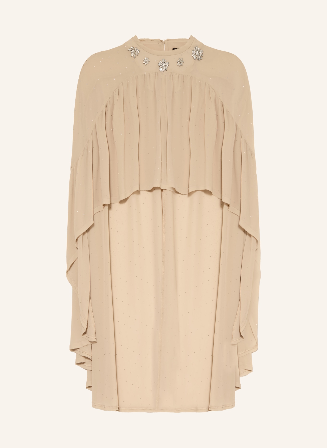 maje Stola mit Schmucksteinen: CAMEL