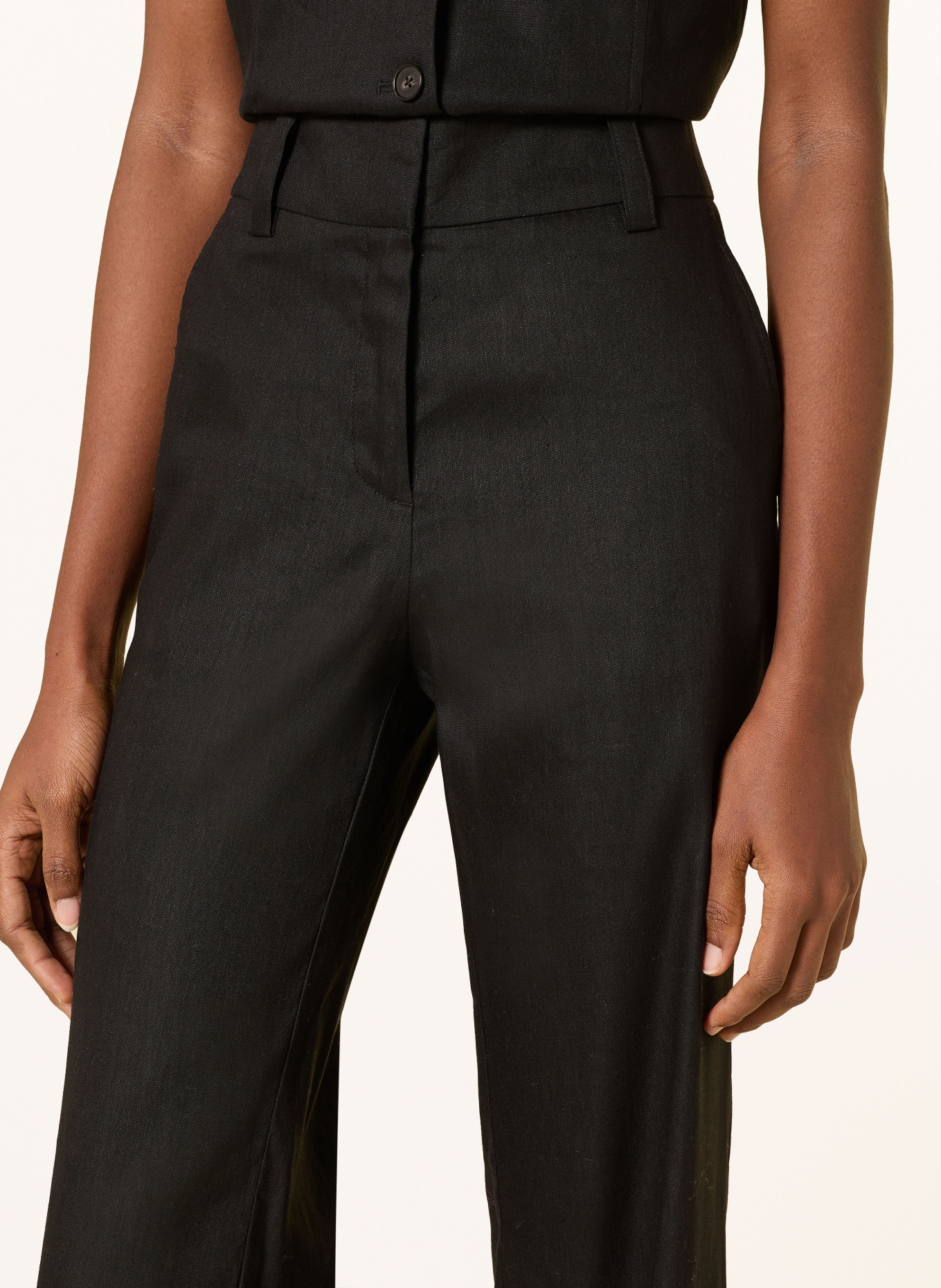 Marc O'Polo Hose mit Leinen: SCHWARZ