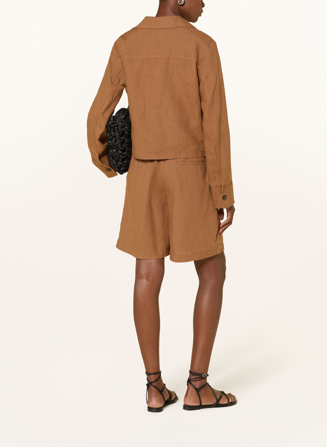 Marc O'Polo short en lin: MARRON
