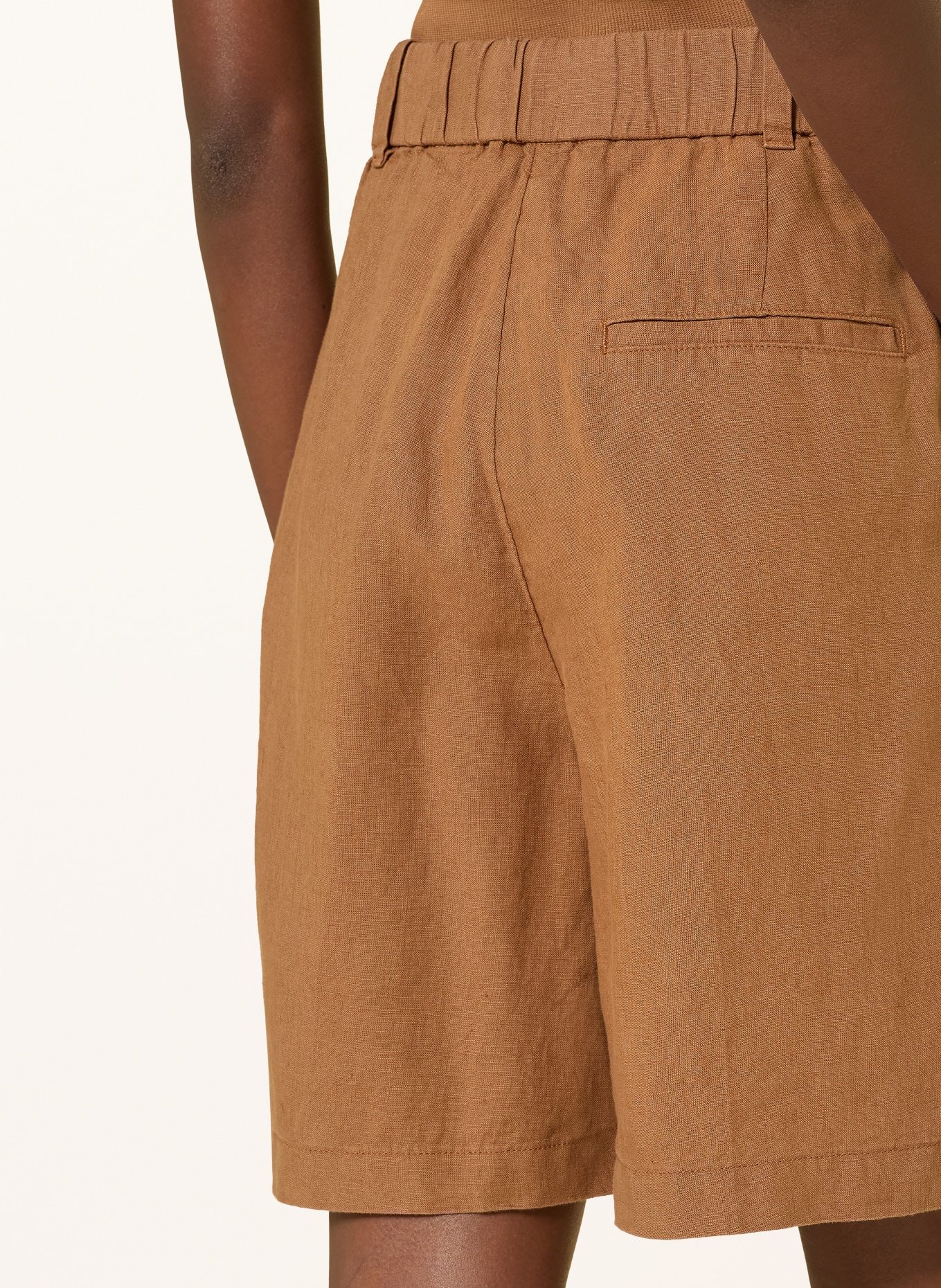 Marc O'Polo short en lin: MARRON