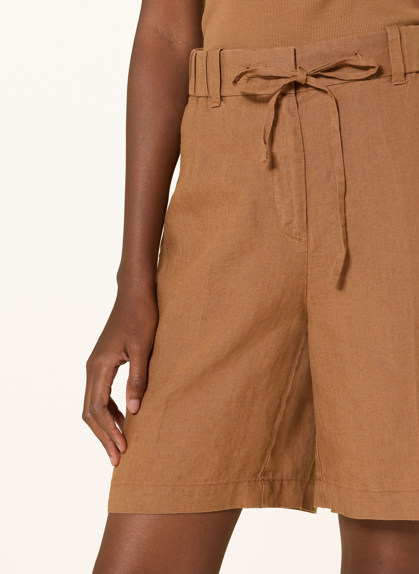 Marc O'Polo short en lin: MARRON