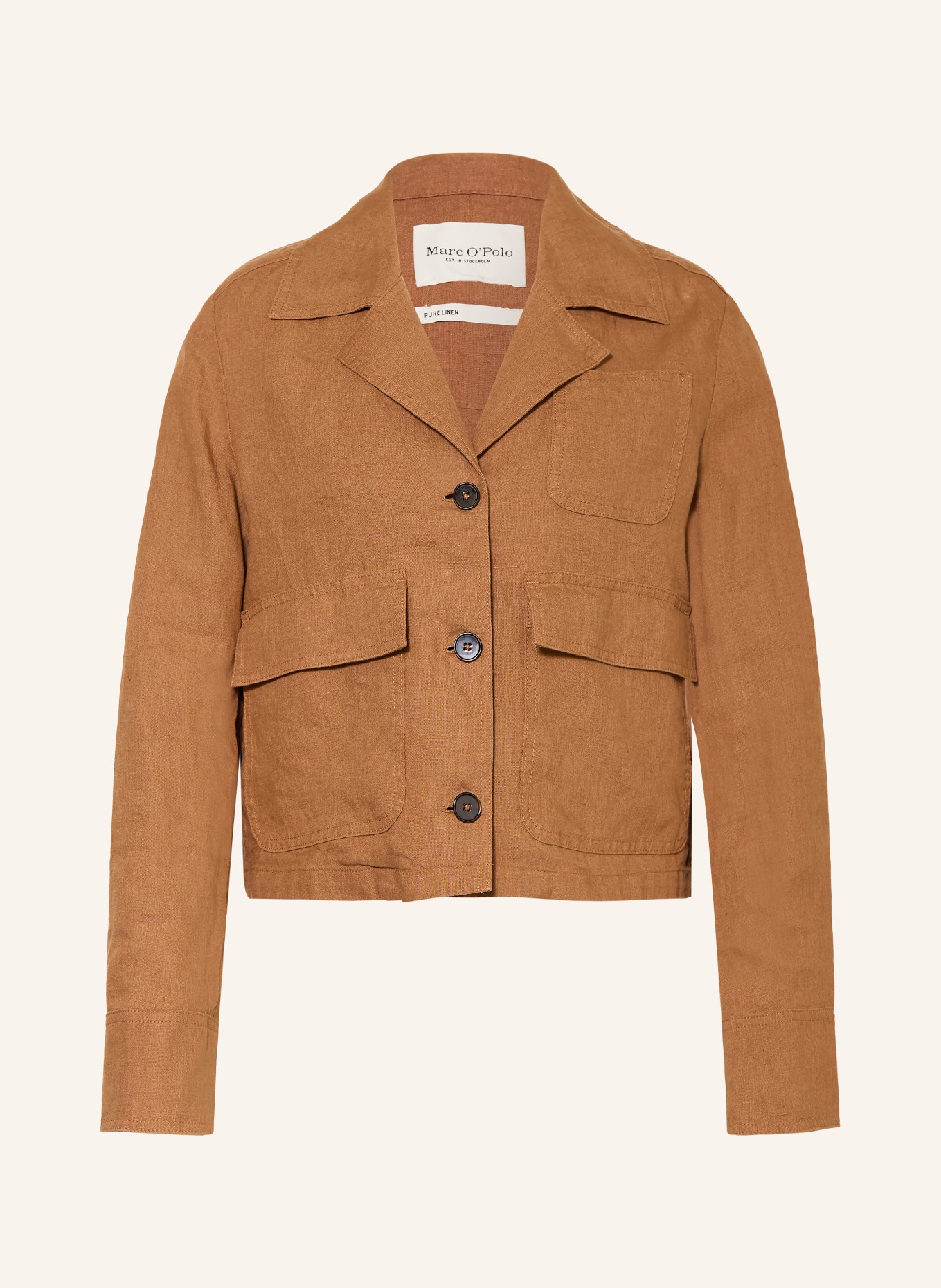 Marc O'Polo Overjacket aus Leinen: BRAUN