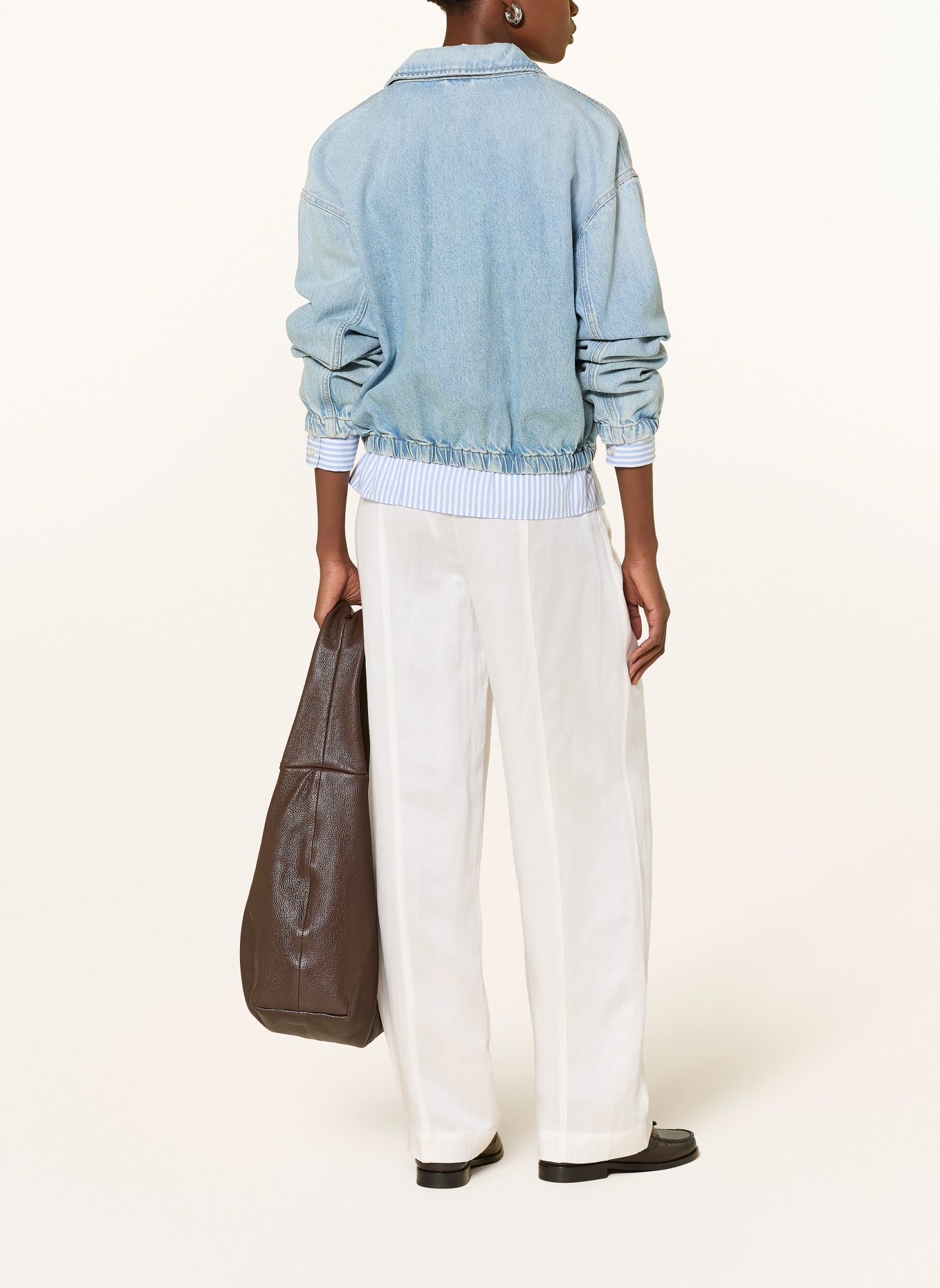 Marc O'Polo Hose mit Leinen: WEISS