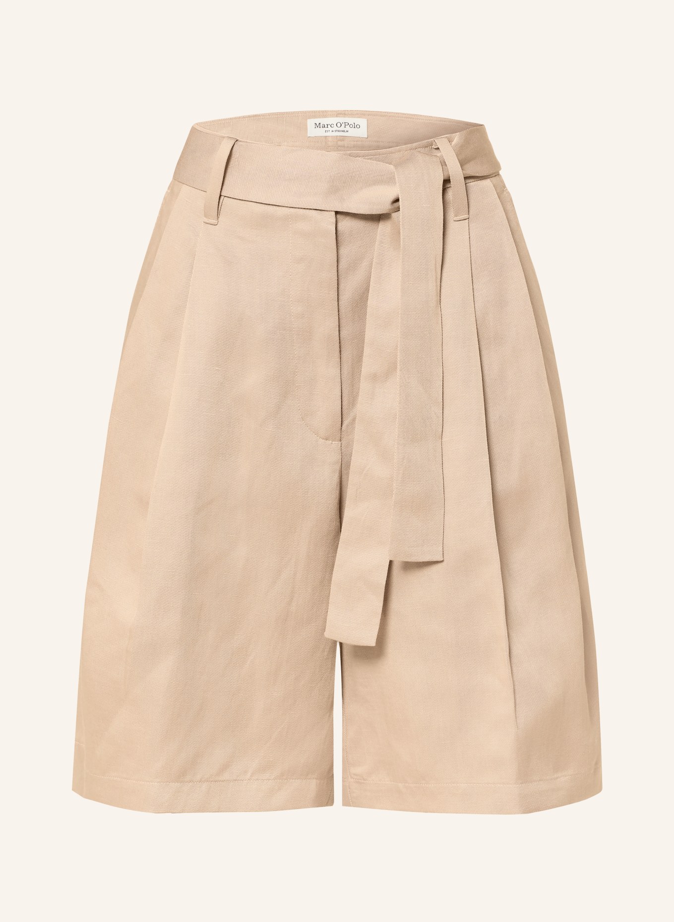 Marc O'Polo Shorts mit Leinen: BEIGE