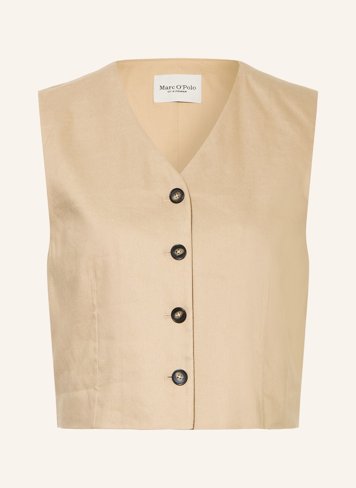 Marc O'Polo Blazerweste mit Leinen: CAMEL