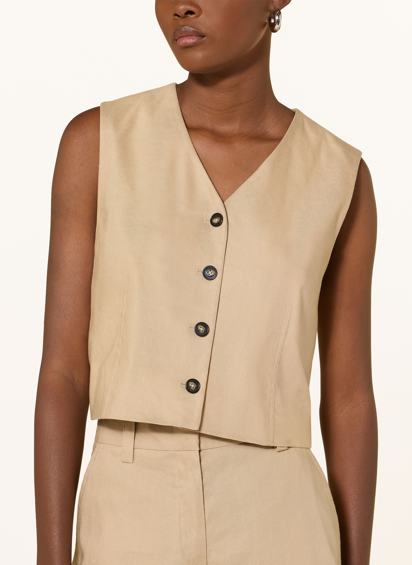 Marc O'Polo Blazerweste mit Leinen: CAMEL