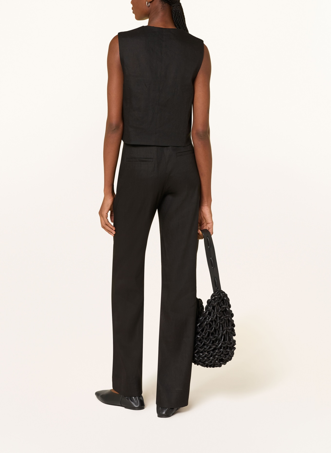 Marc O'Polo Blazerweste mit Leinen: SCHWARZ