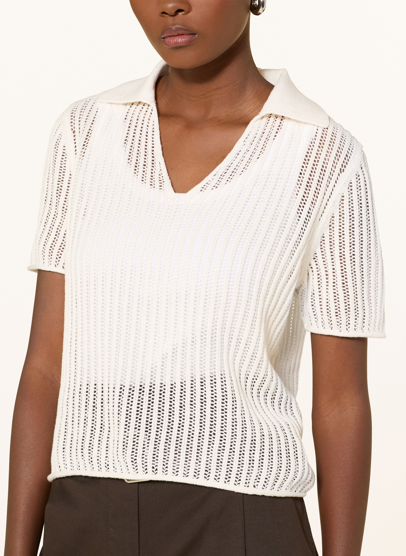 Marc O'Polo Polo en maille: BLANC