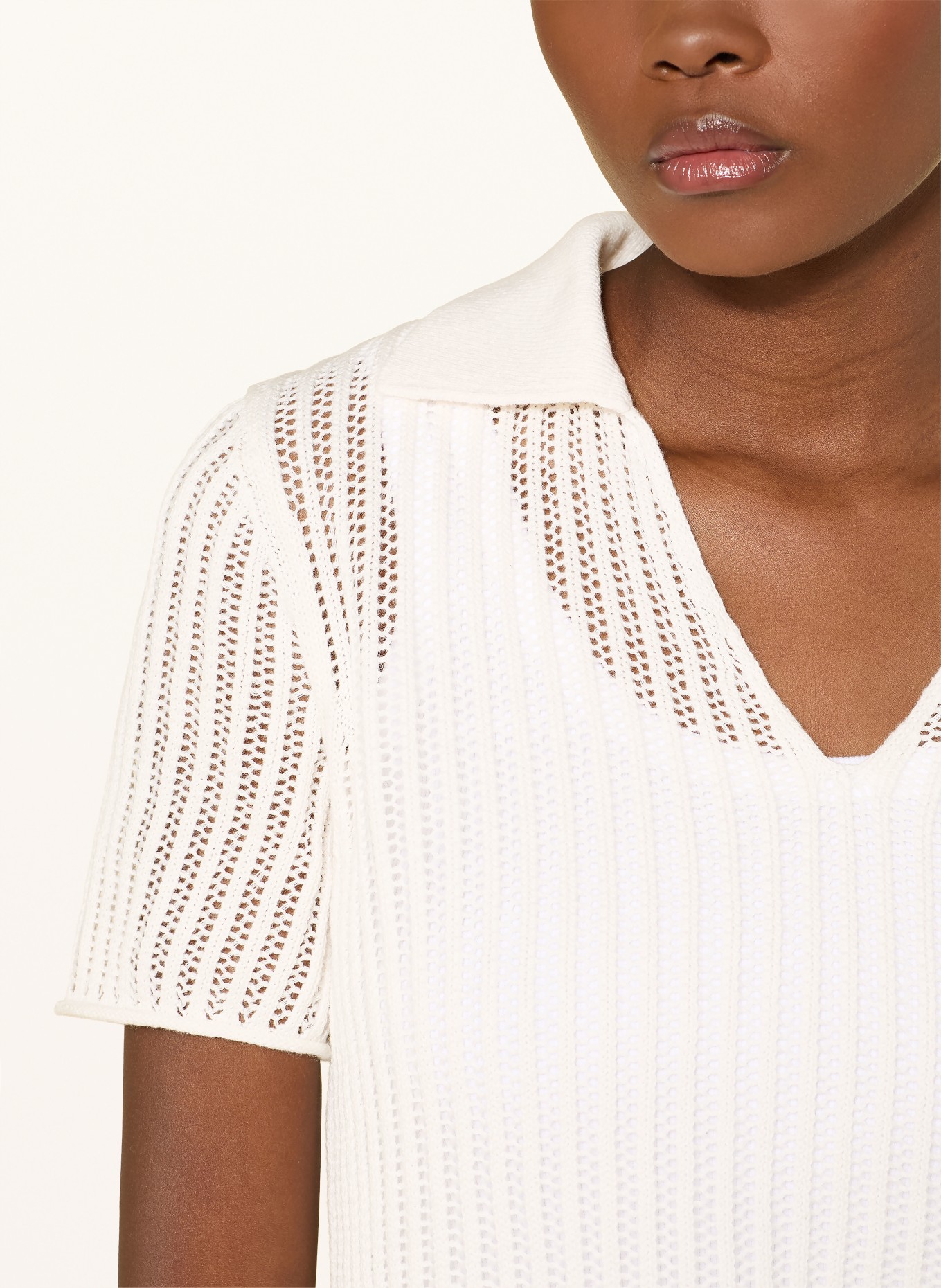 Marc O'Polo Polo en maille: BLANC