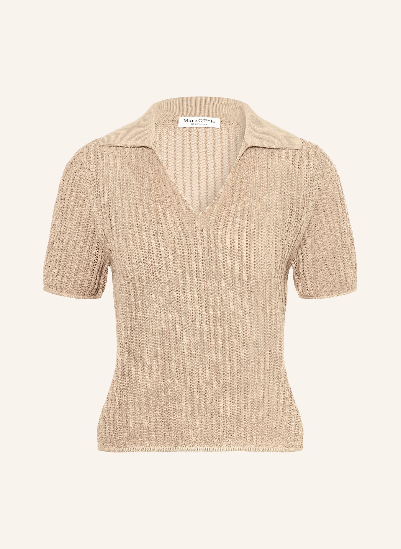 Marc O'Polo Dzianinowa koszulka polo: BEŻOWY