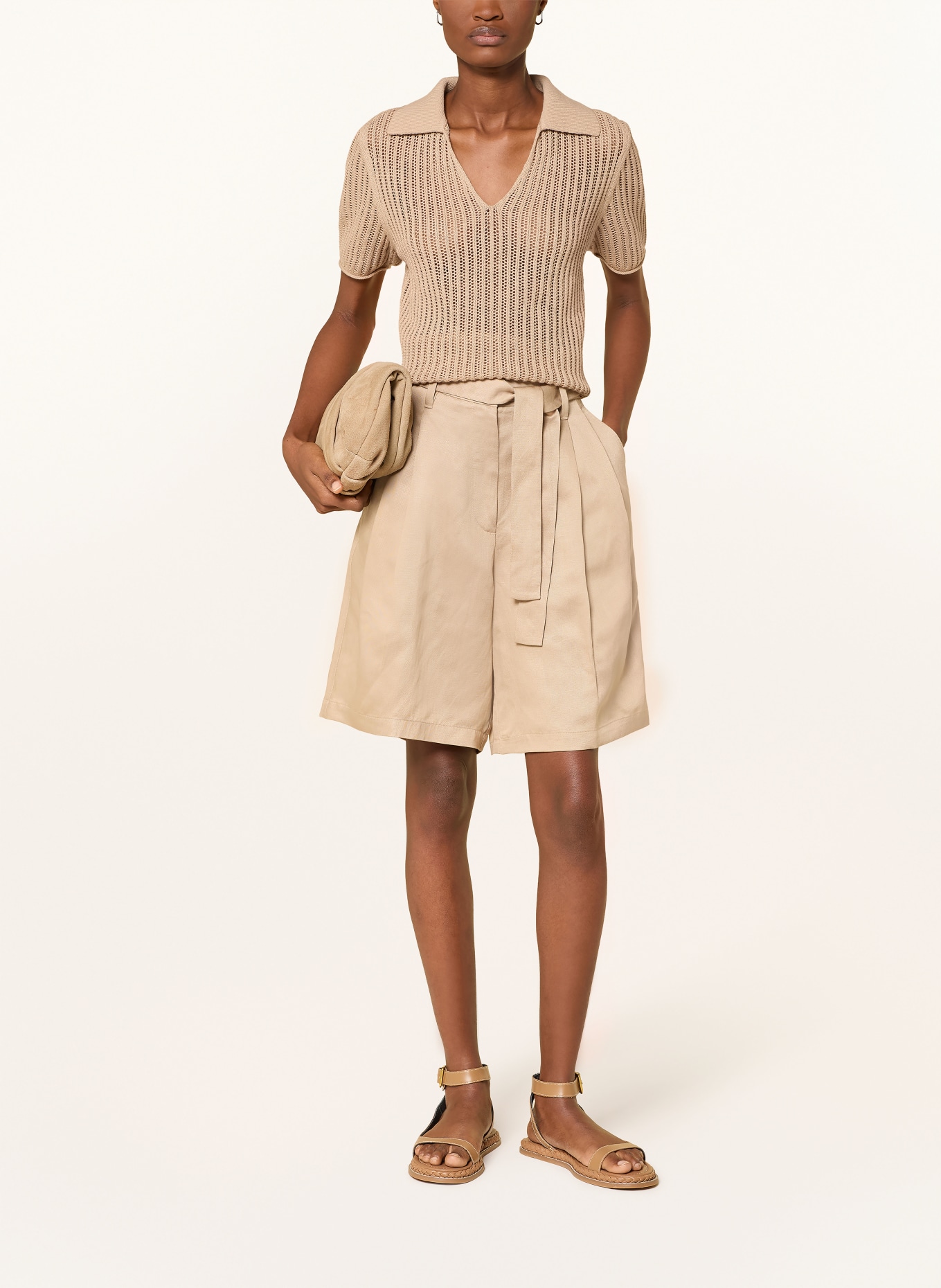 Marc O'Polo Dzianinowa koszulka polo: BEŻOWY