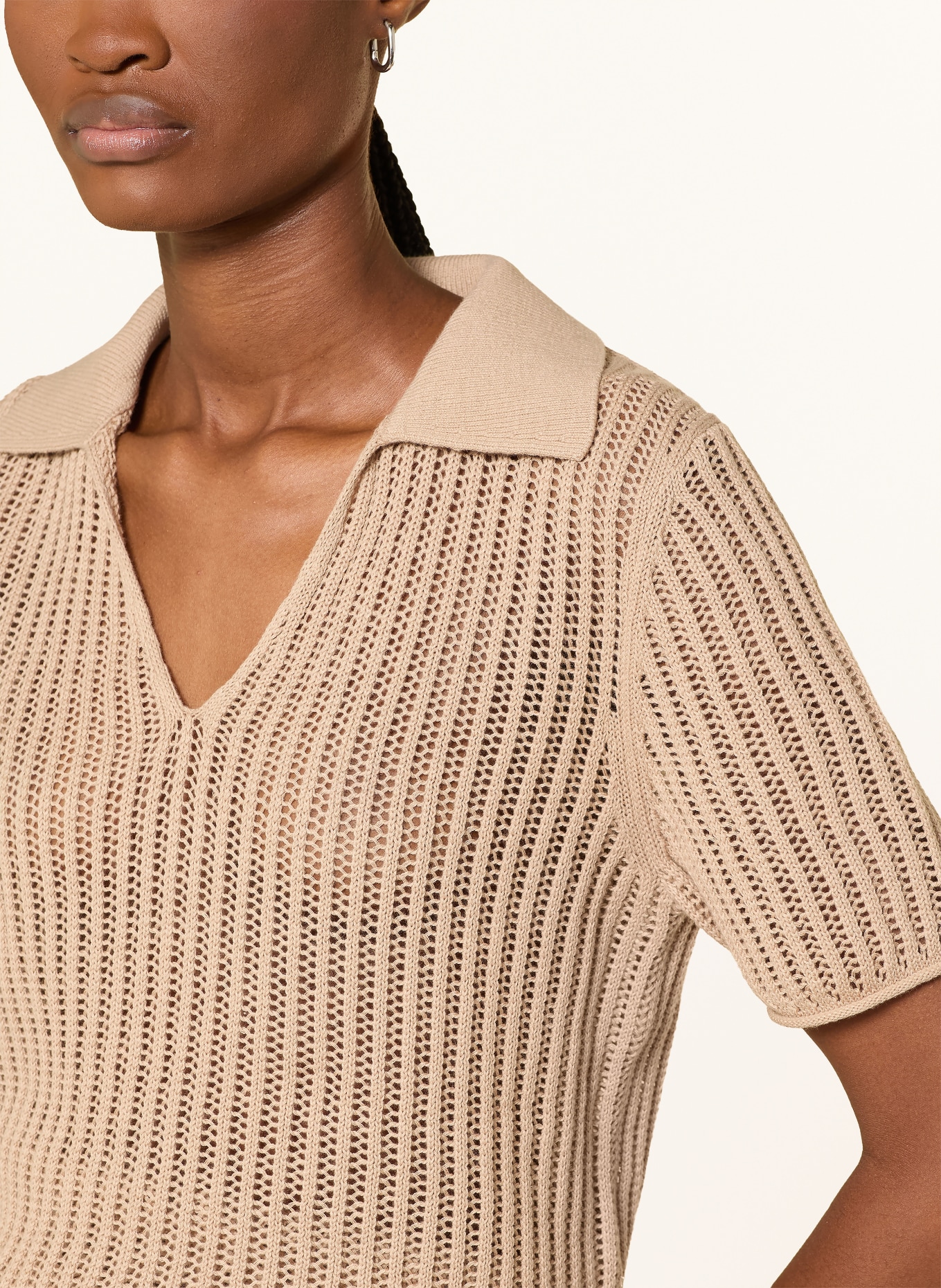 Marc O'Polo Dzianinowa koszulka polo: BEŻOWY