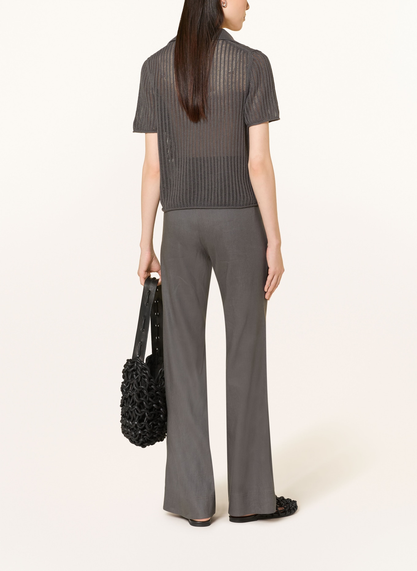 Marc O'Polo Dzianinowa koszulka polo: CZIEMNOSZARY