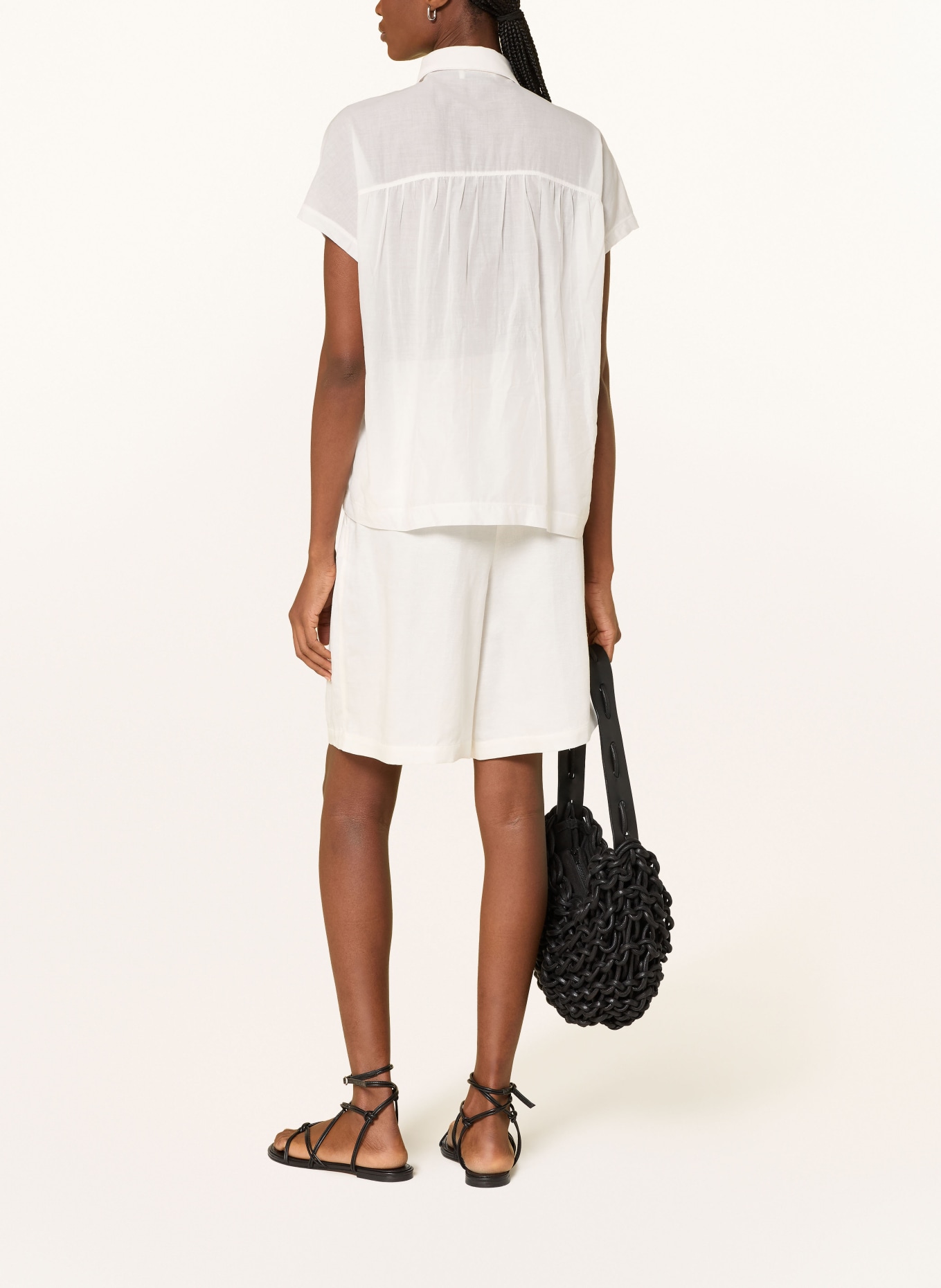 Marc O'Polo Bluzka koszulowa z mieszanki materiałów: BIAŁY