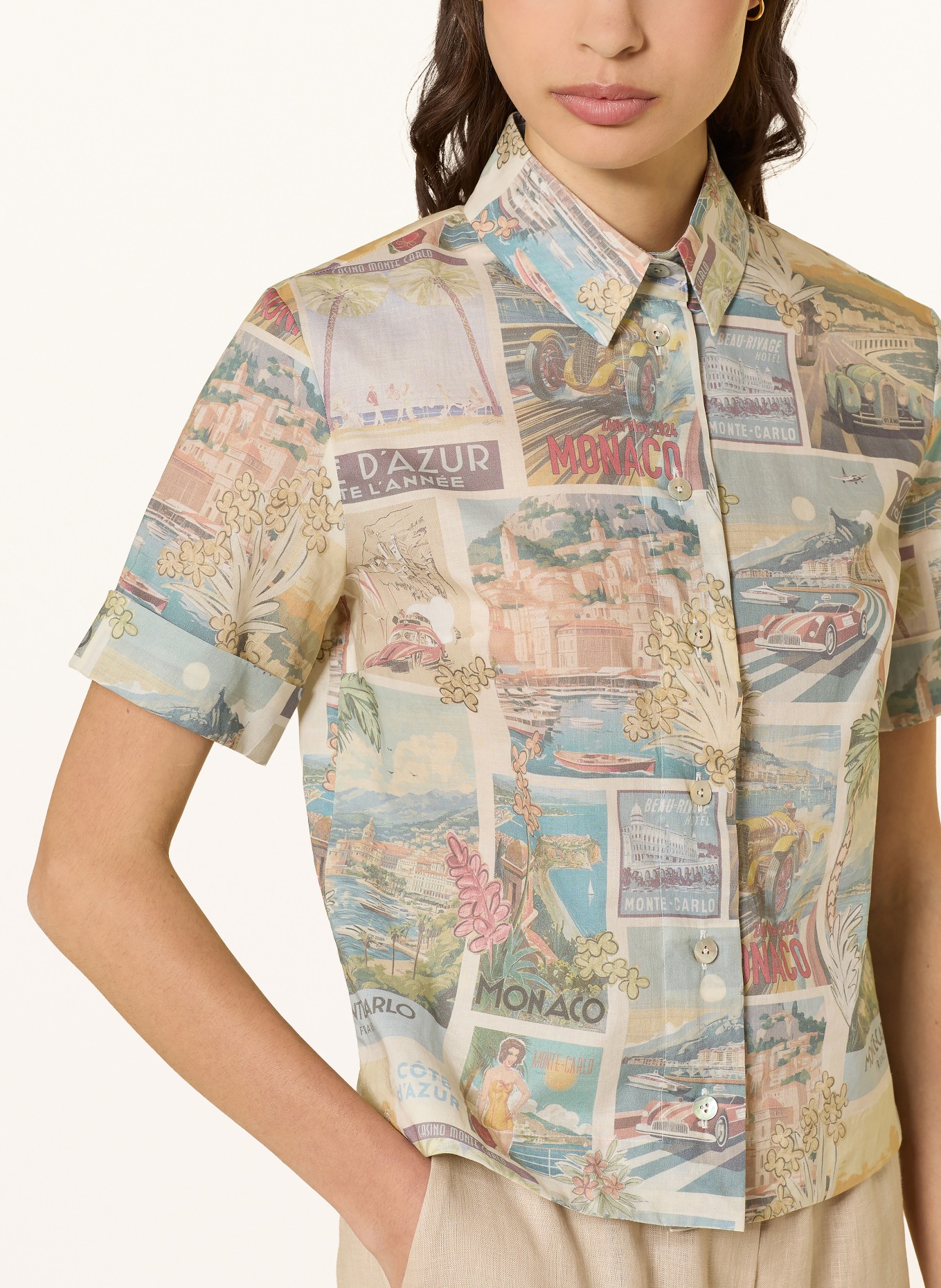 van Laack Košile VL-AMIS-XX: KRÉMOVÁ / STARORŮŽOVÁ / MÁTOVÁ