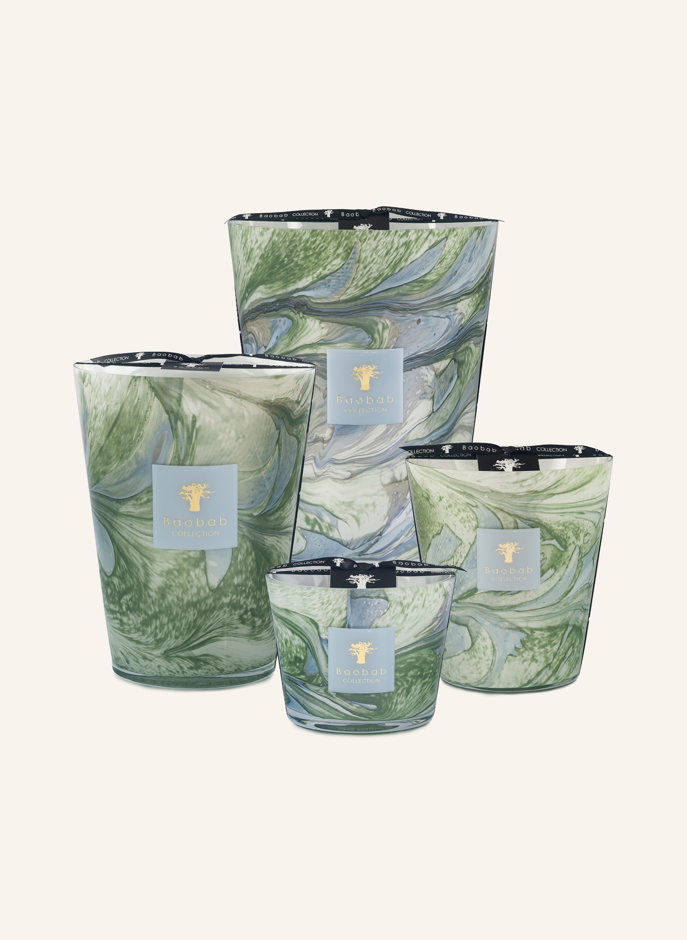 Baobab COLLECTION Duftkerze LEAVES MARIUS: HELLGRÜN / GRÜN