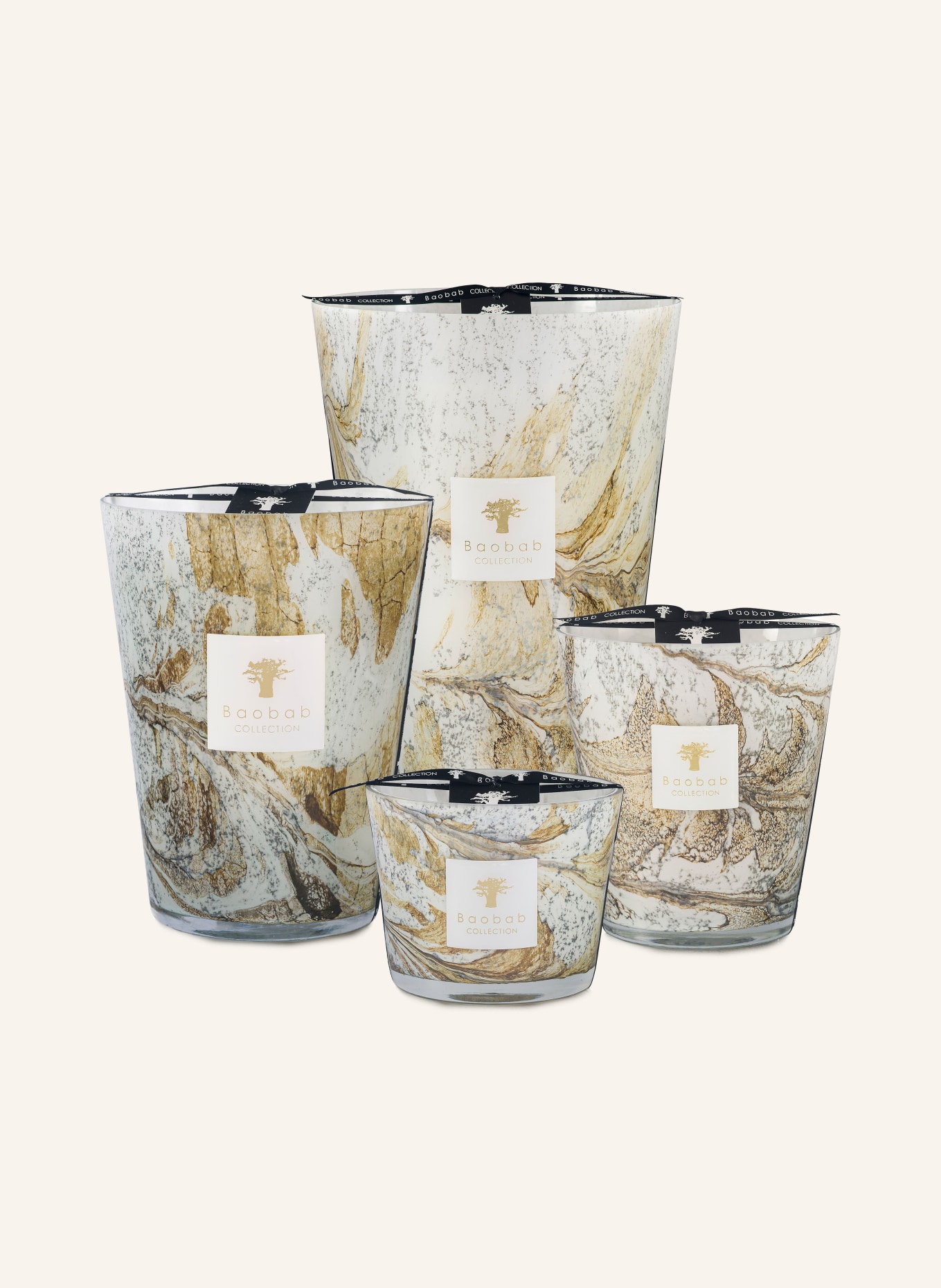 Baobab COLLECTION Duftkerze LEAVES NAÏS: BLAUGRAU / HELLGRÜN