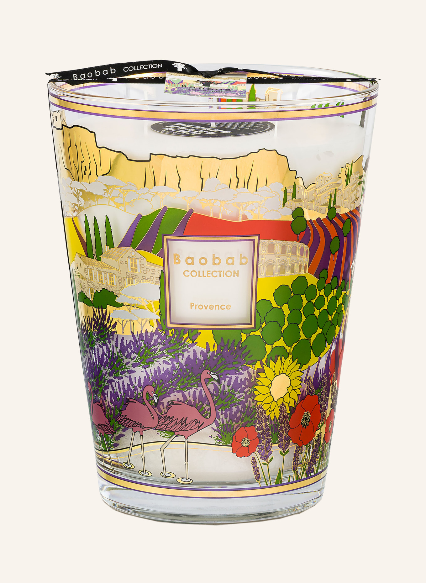 Baobab COLLECTION Duftkerze PROVENCE: GOLD / PINK / NEONROT