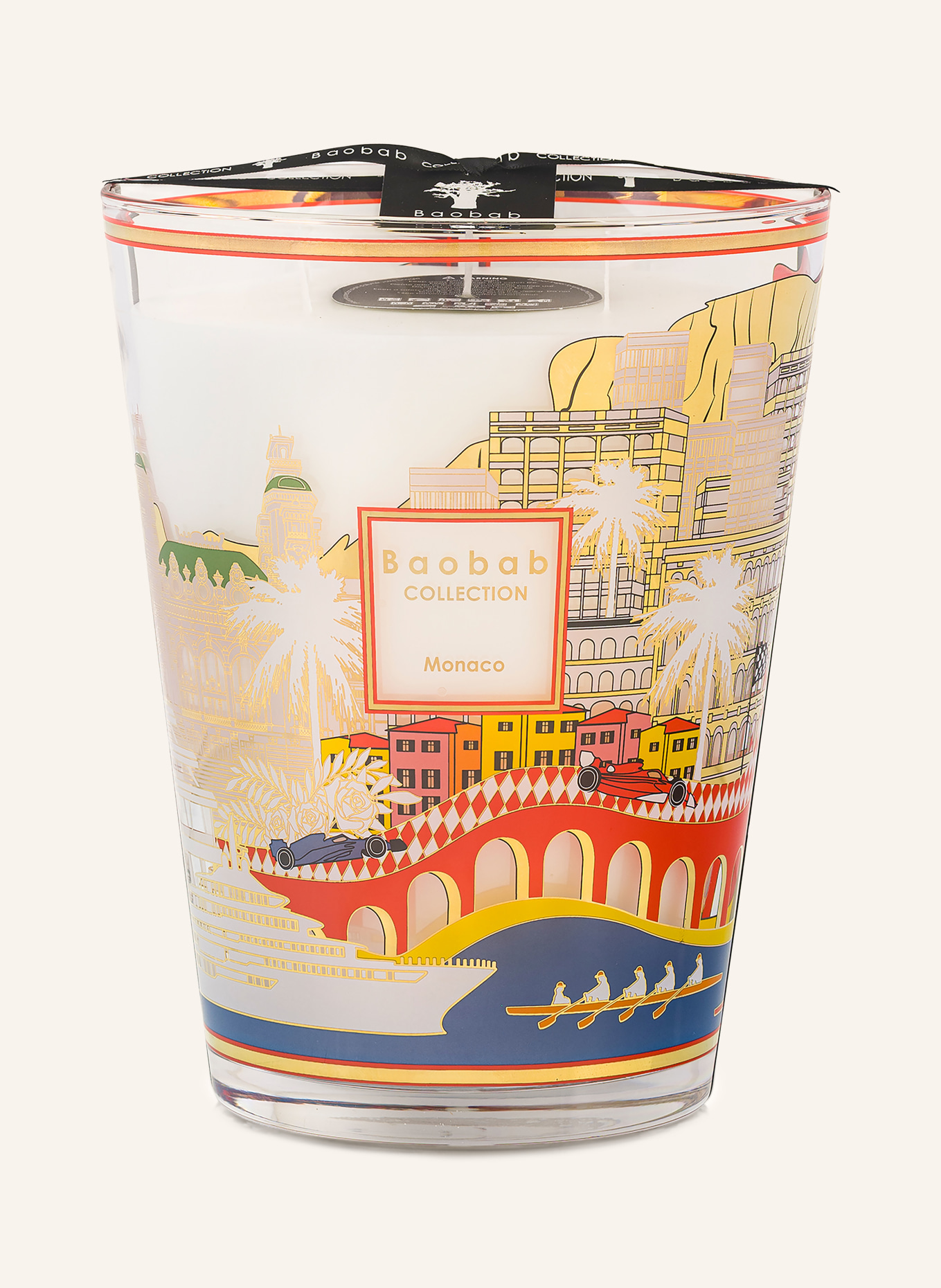 Baobab COLLECTION Duftkerze MONACO: CREME / ROT / BLAU