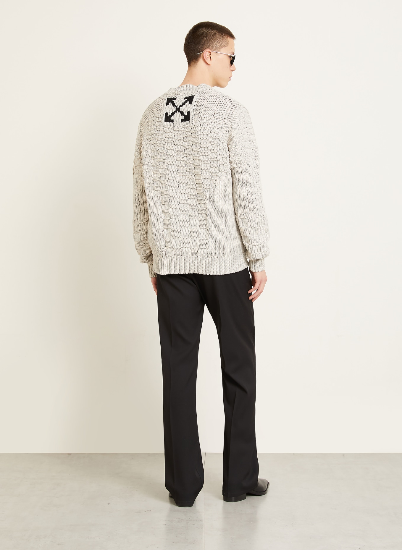 Off-White Pullover ARROW: GRAU / SCHWARZ